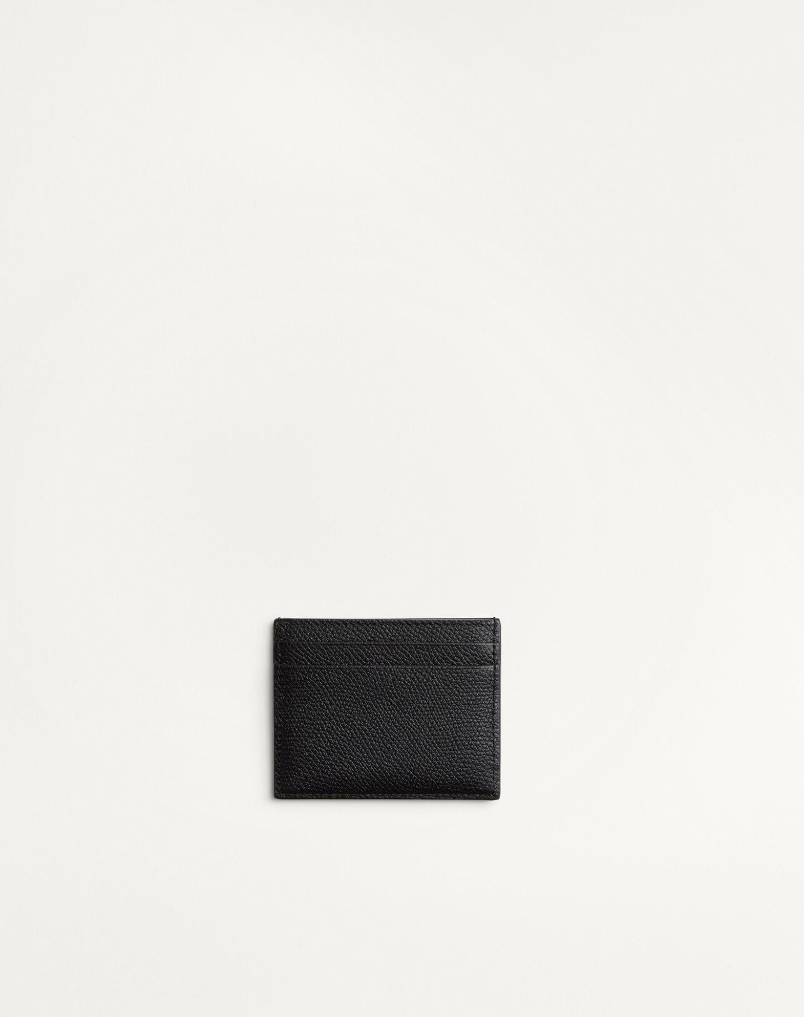 Vlogo Signature Grainy Calfskin Card Holder Product Image