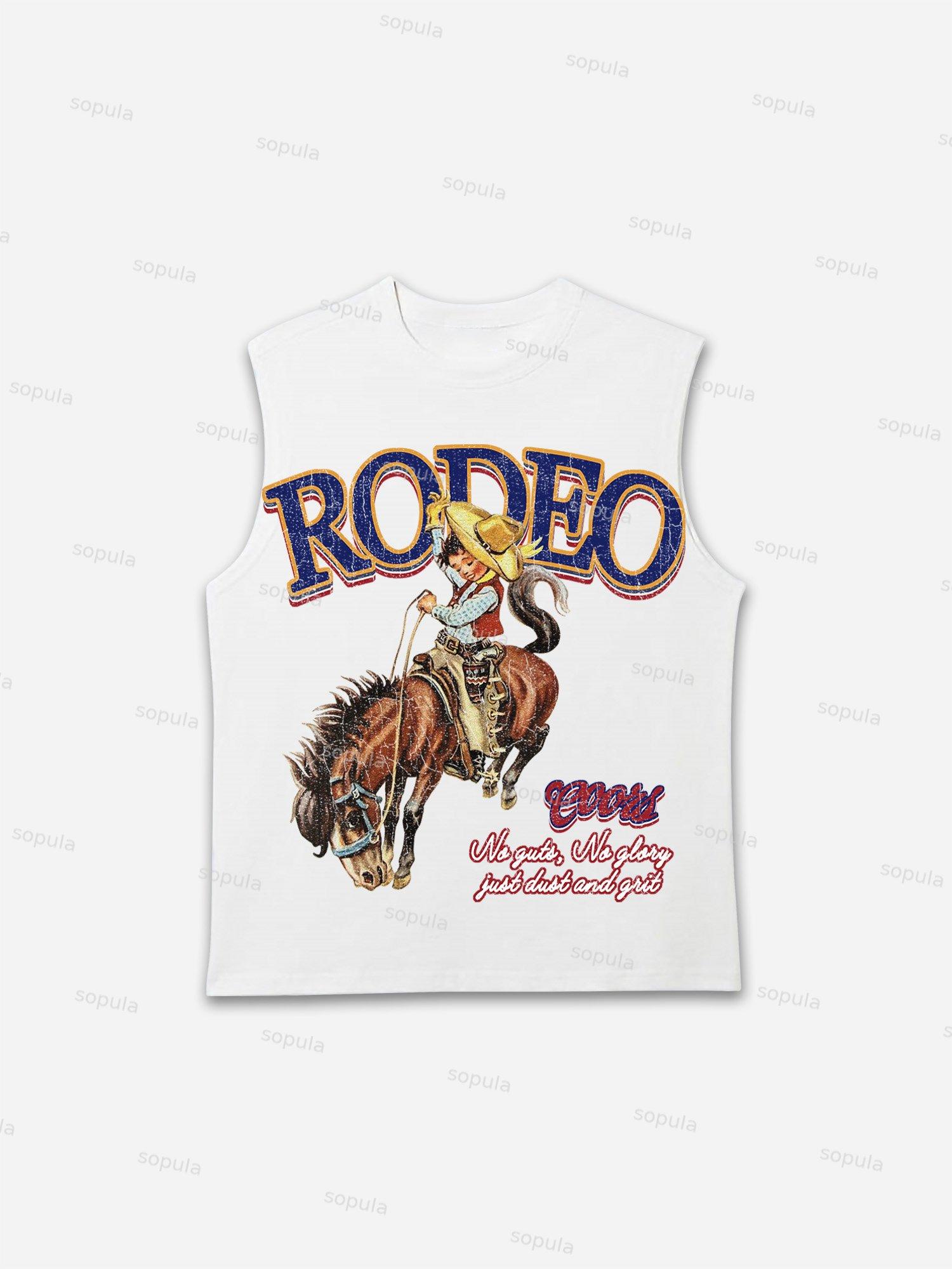 Rodeo Coors Cowboy Print Tank Top Product Image