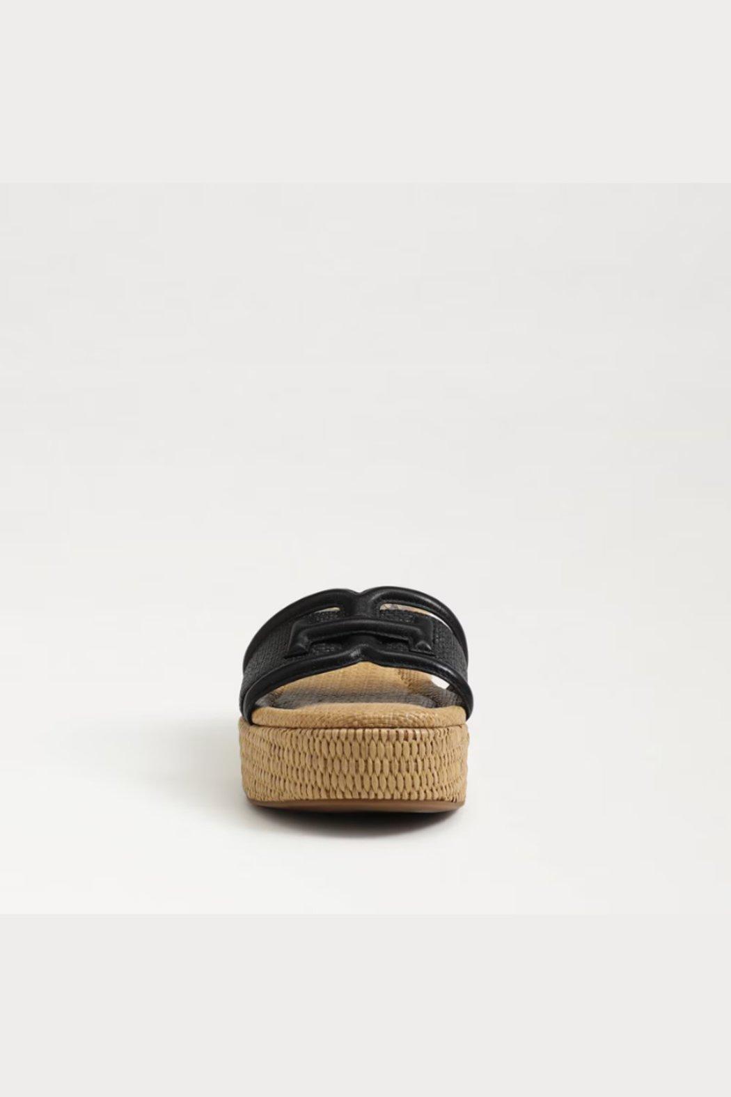 Pauleena Espadrille Sandal - Black Leather Product Image