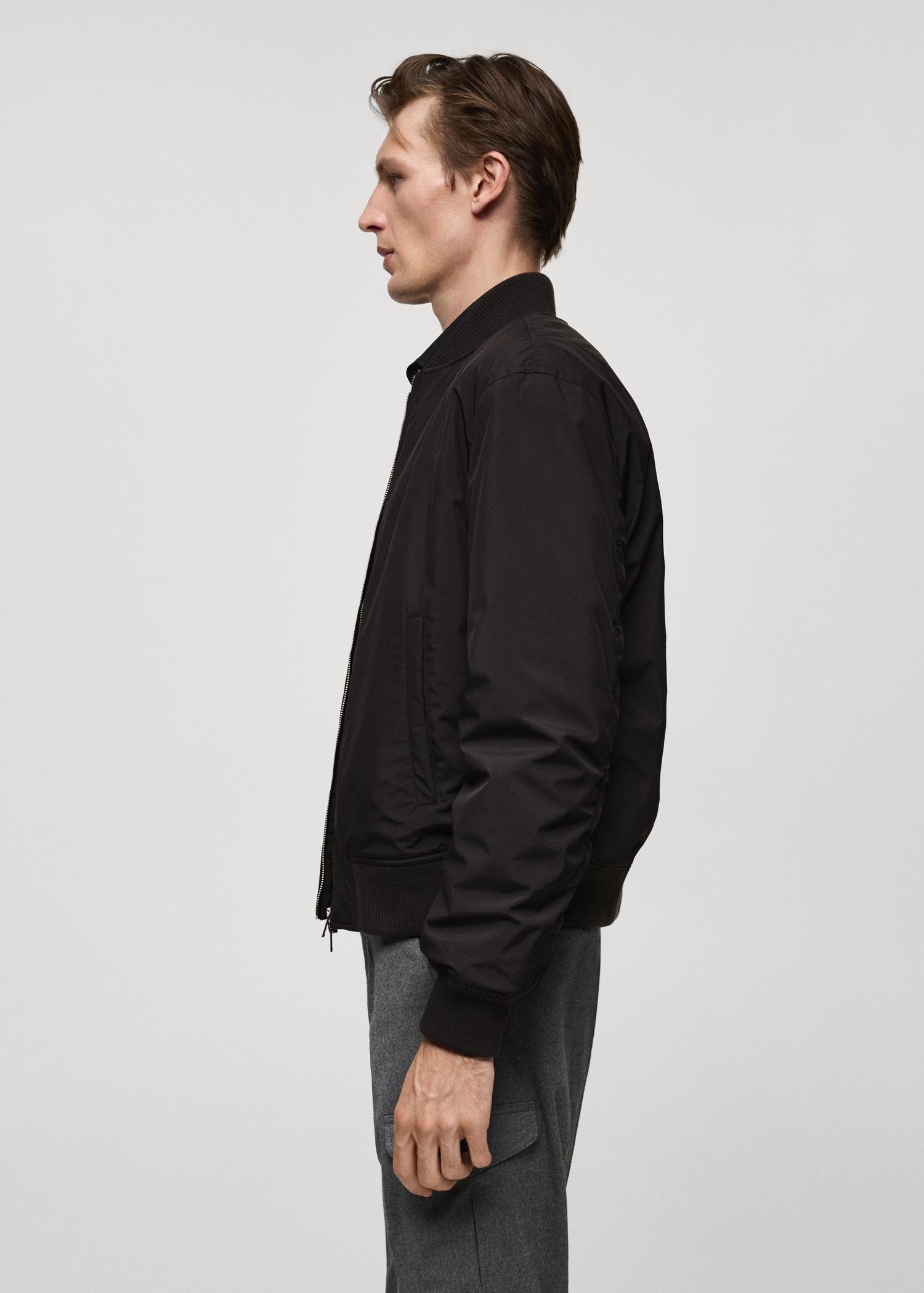 Regular fit quilted bomber - Men | MANGO USA Product Image