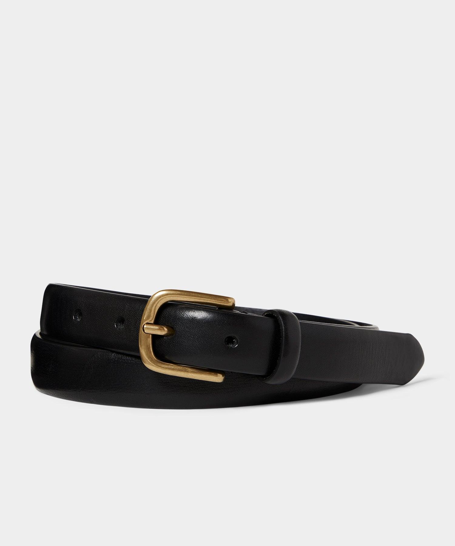 Italian Beveled Edge Leather Belt Product Image