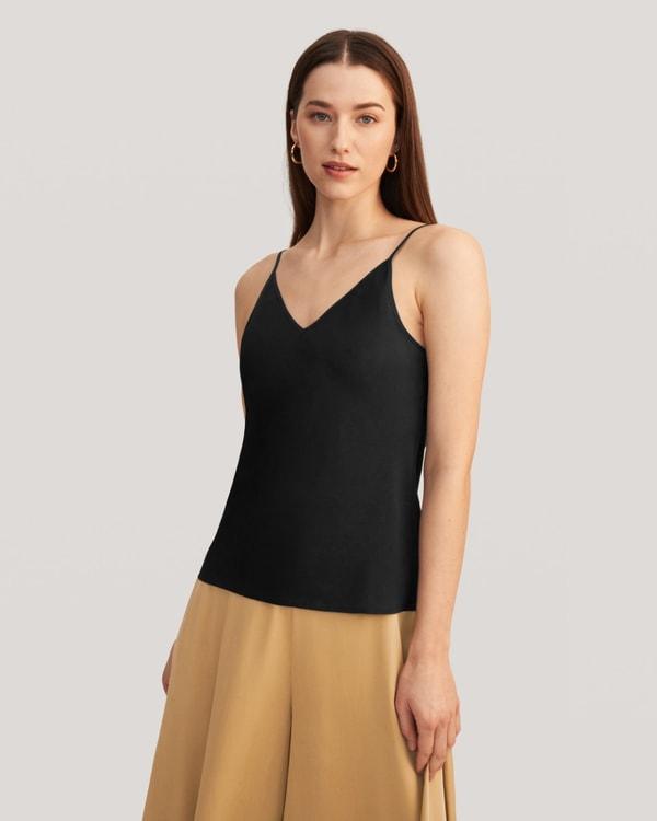 Gentle V Neck Silk Camisole Product Image