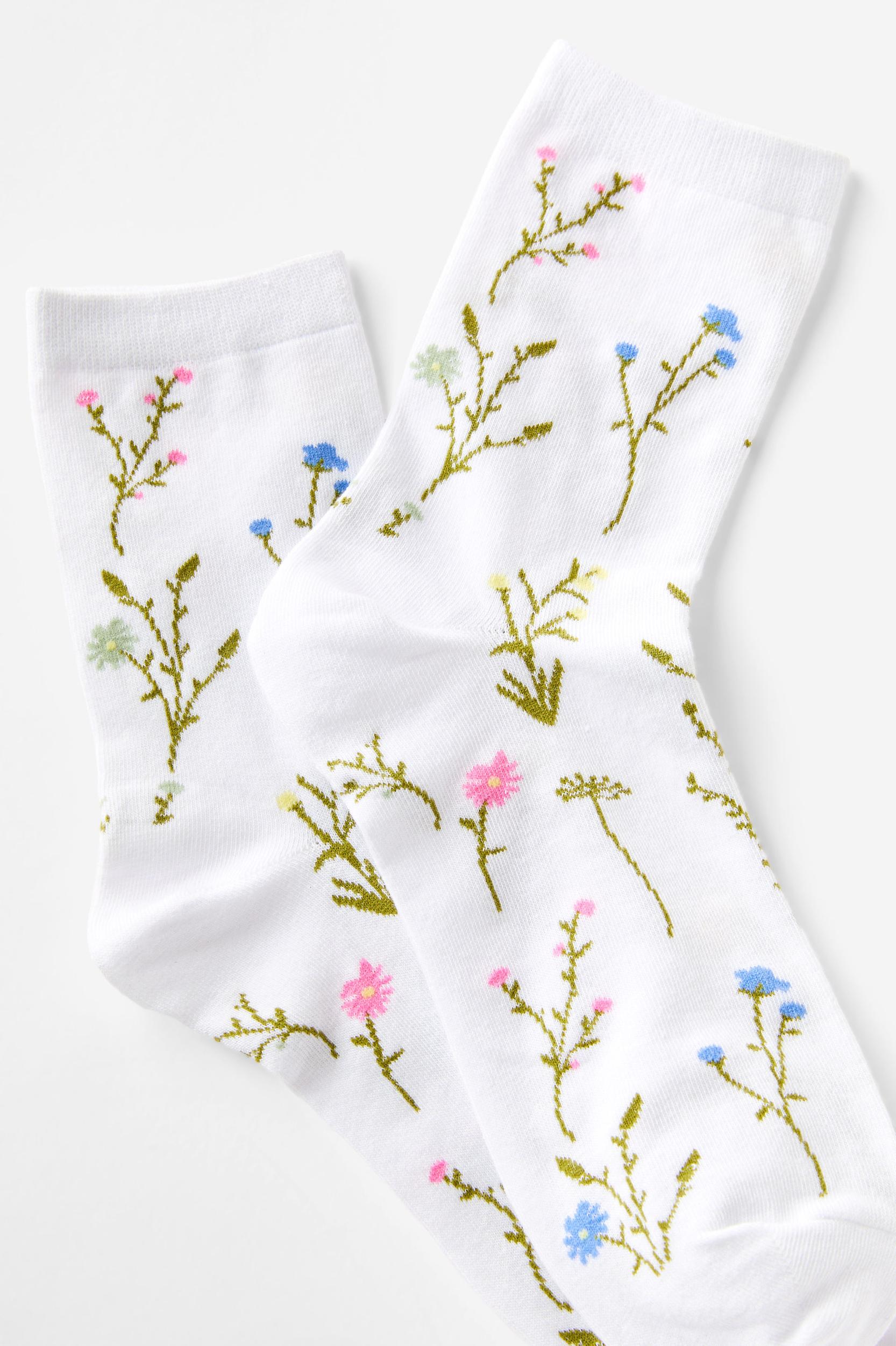 Floral Crew Sock Product Image