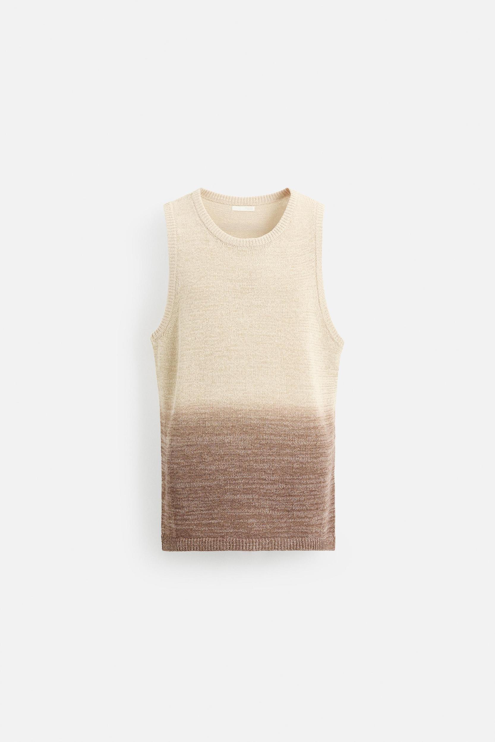 COTTON LINEN BLEND KNIT T-SHIRT Product Image