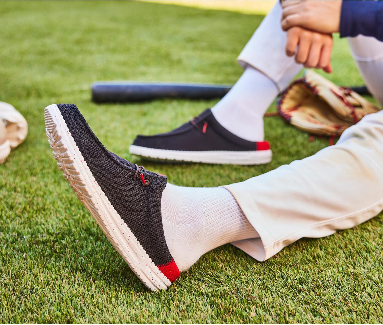 Men's HEYDUDE Wally Slip Varsity Jersey-M Casual Shoes Product Image