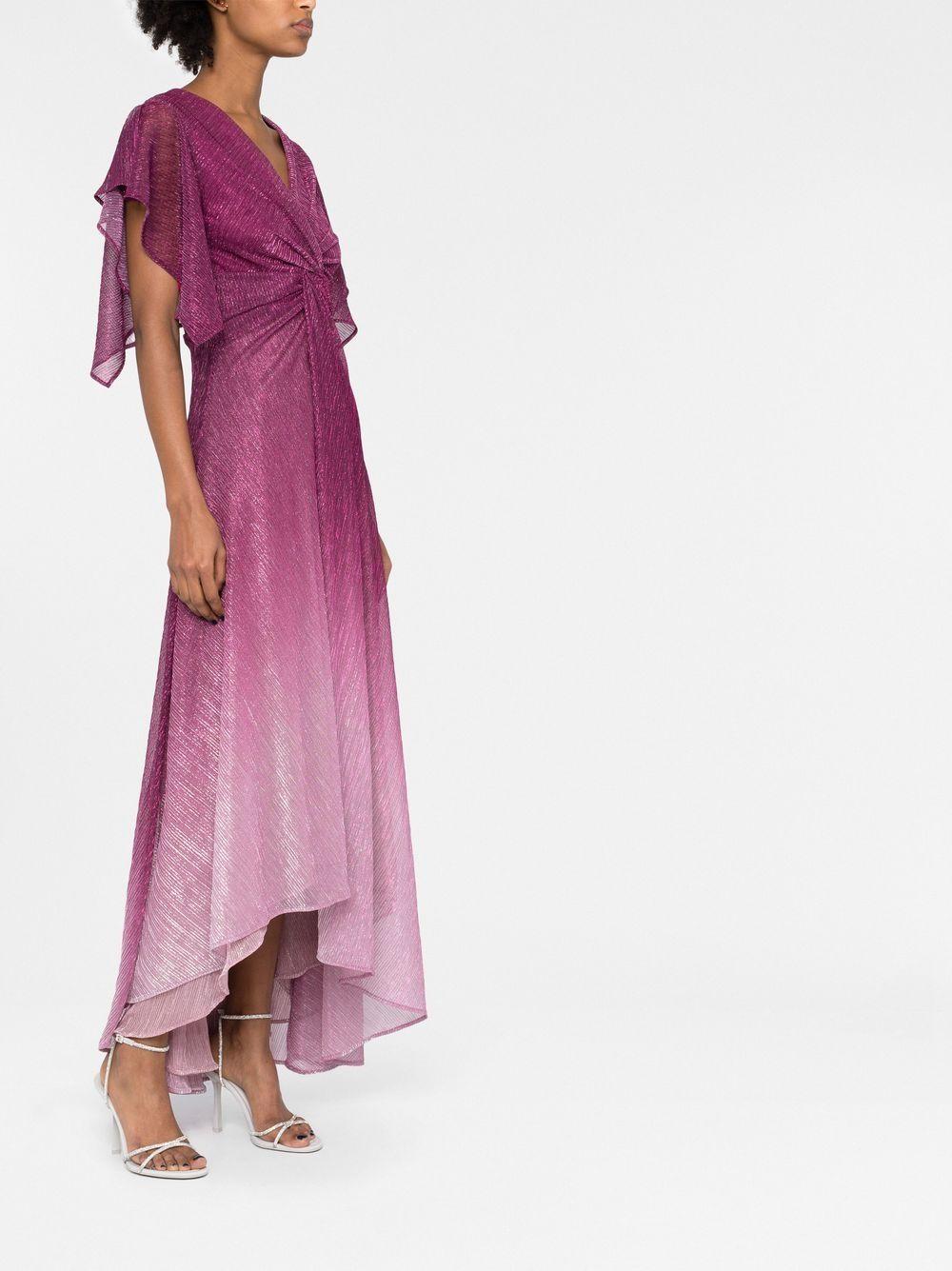 metallic-effect asymmetric midi dress Product Image