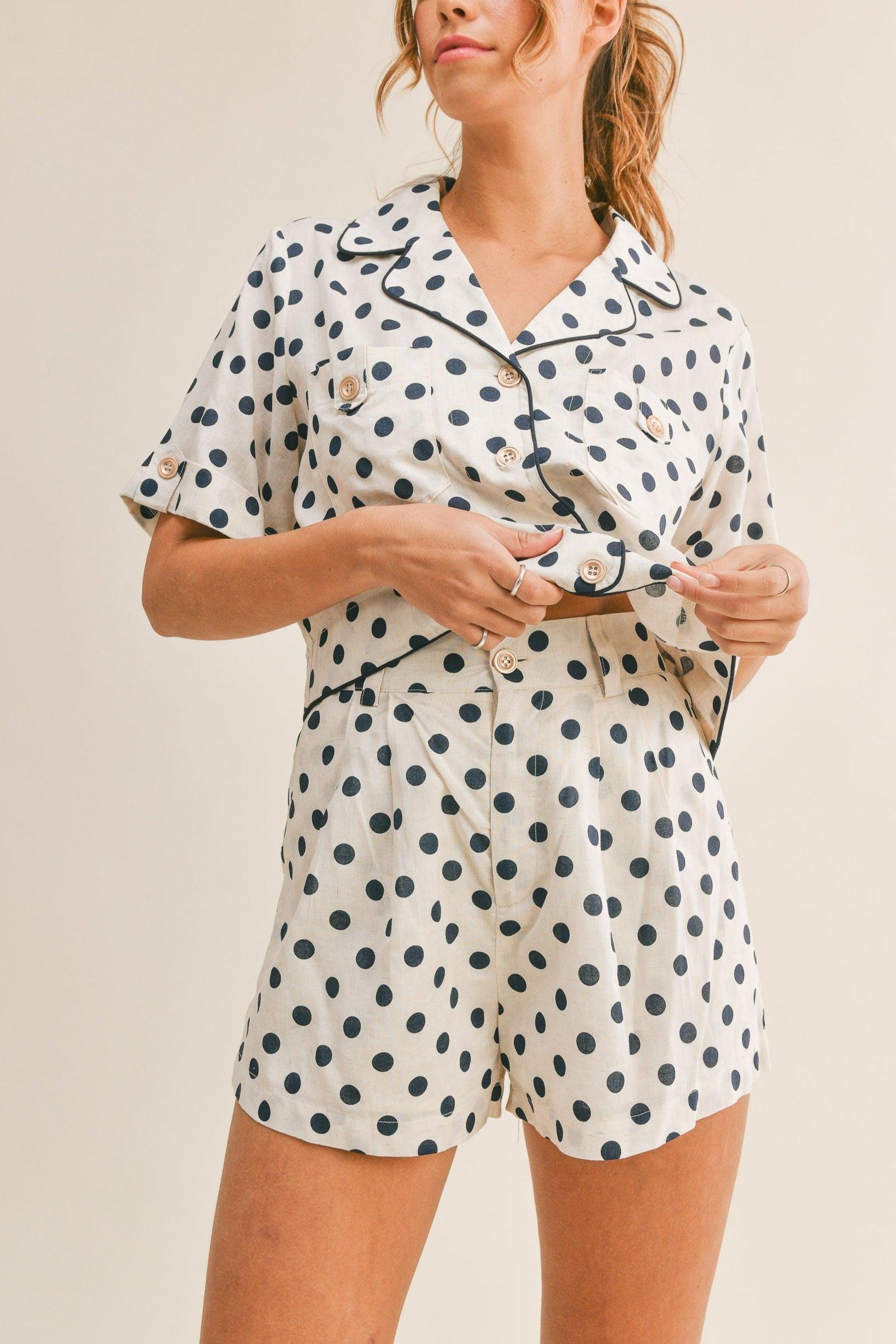 Polka Dot Top & Short Set Product Image