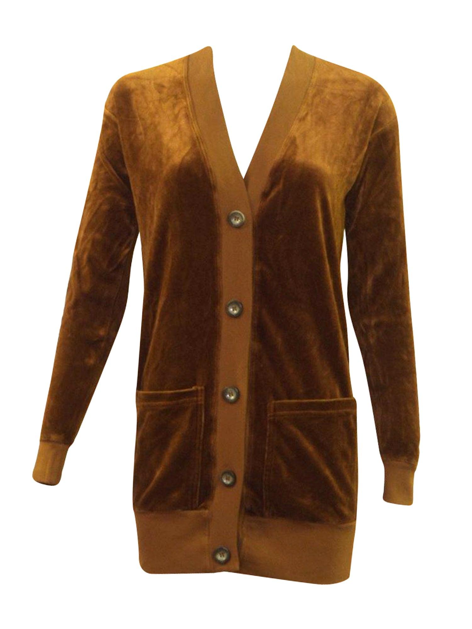 Hard Tail Velour Long Cardigan V-183 Product Image