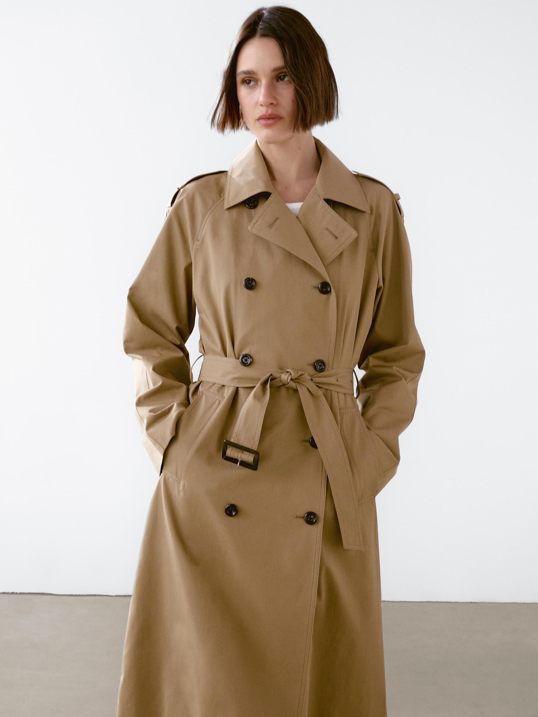 100% cotton water-repellent trench coat Product Image