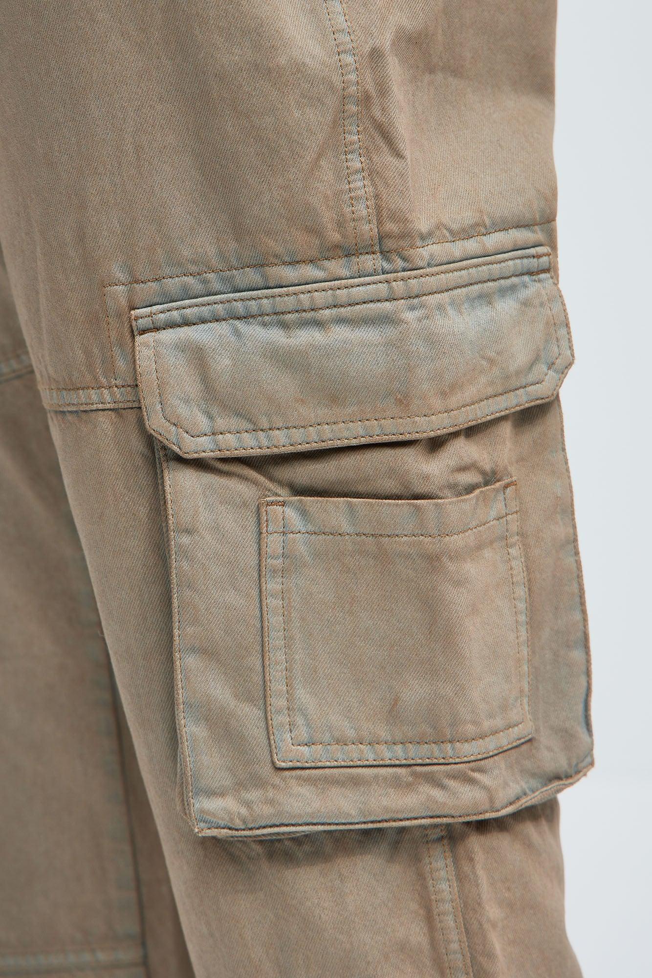 Mark Straight Cargo Jeans - Grey Mineral Wash Product Image