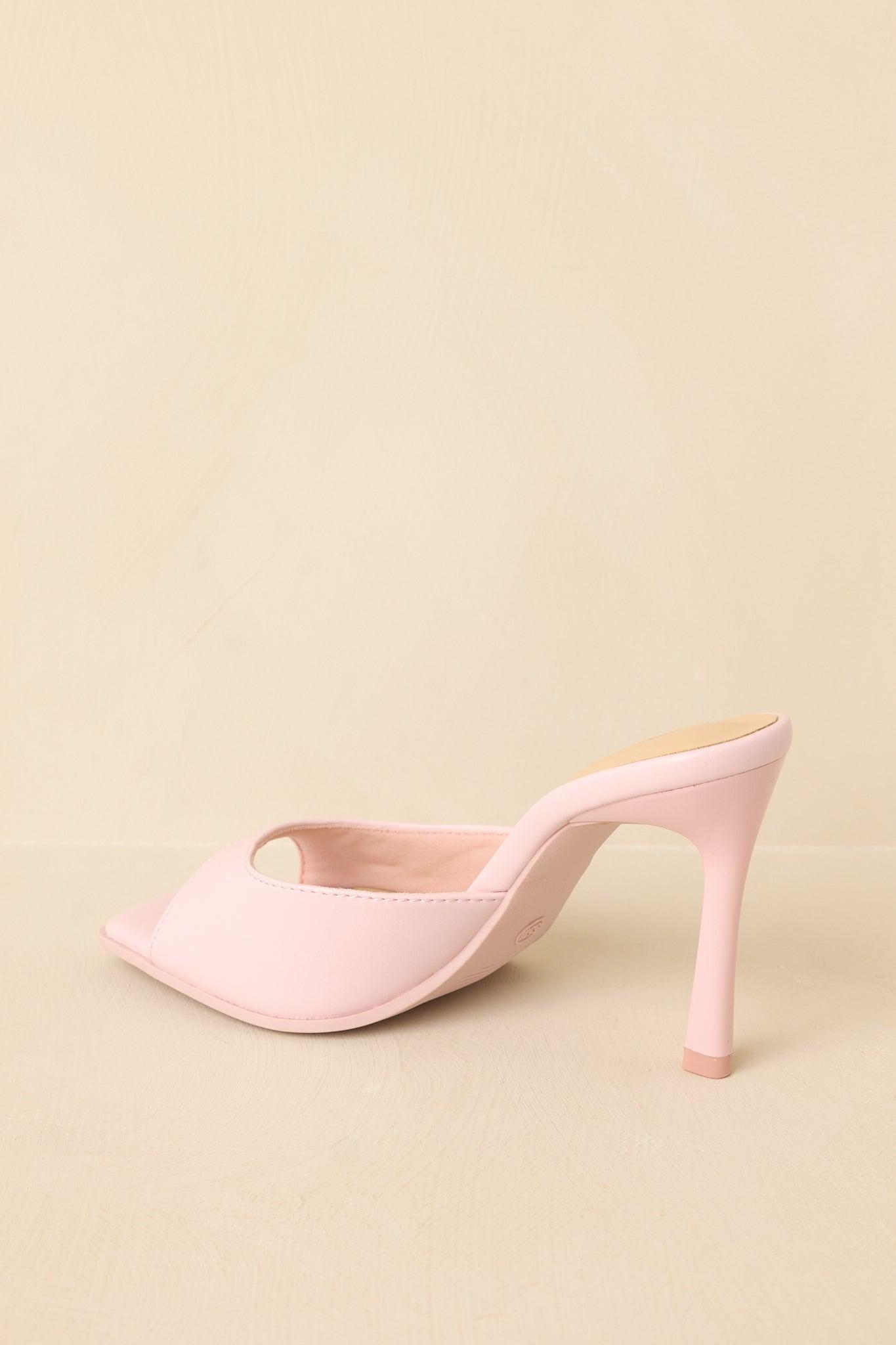 Such a Tease Pink Square Toe Heeled Mule Sandals Product Image