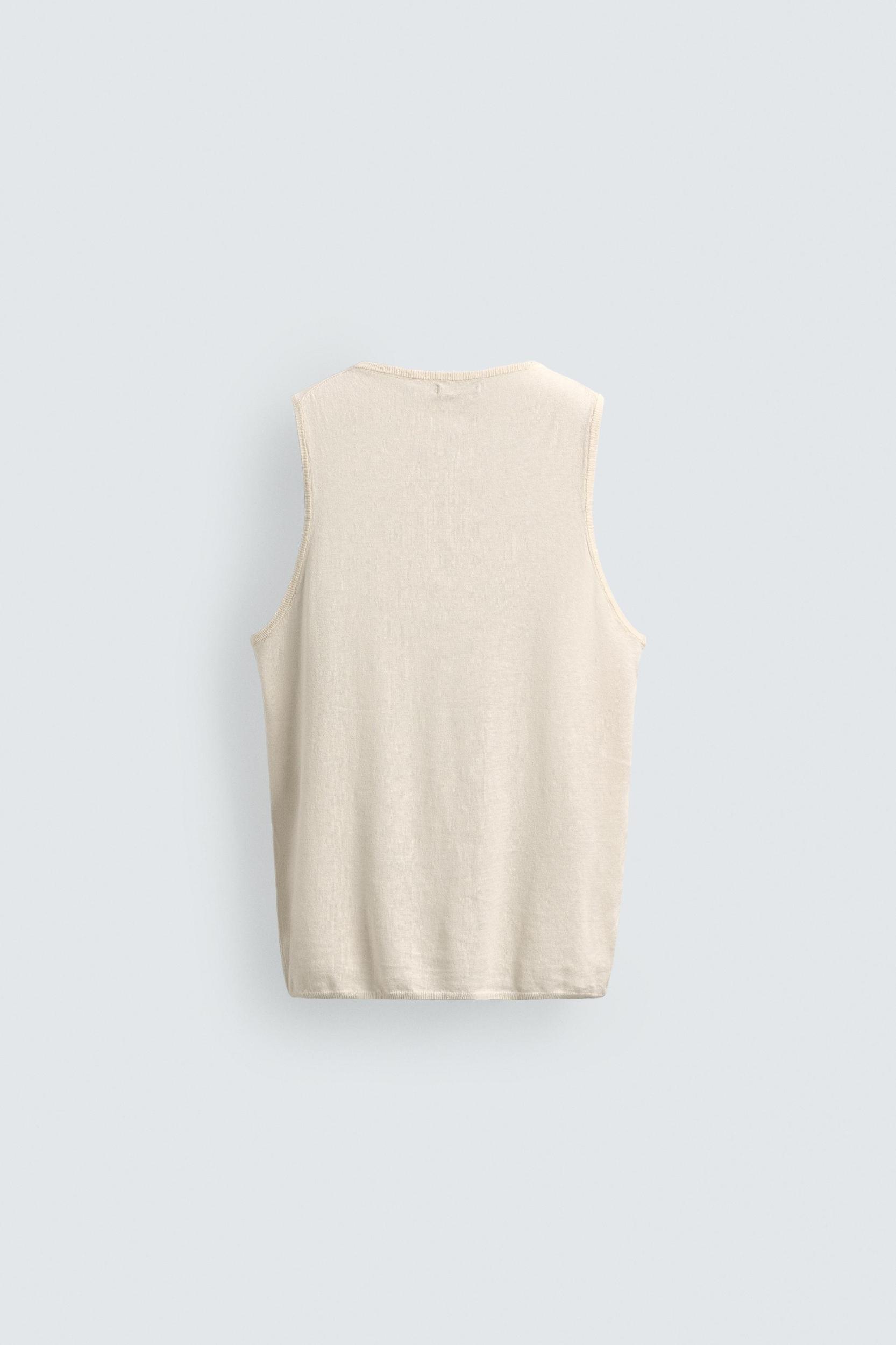 LINEN - COTTON KNIT TANK TOP Product Image