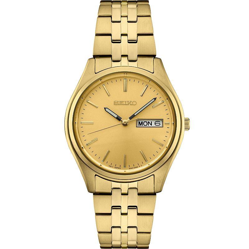 Seiko Mens Essential Two Tone White Dial Watch - SUR430 Gold Silver Product Image