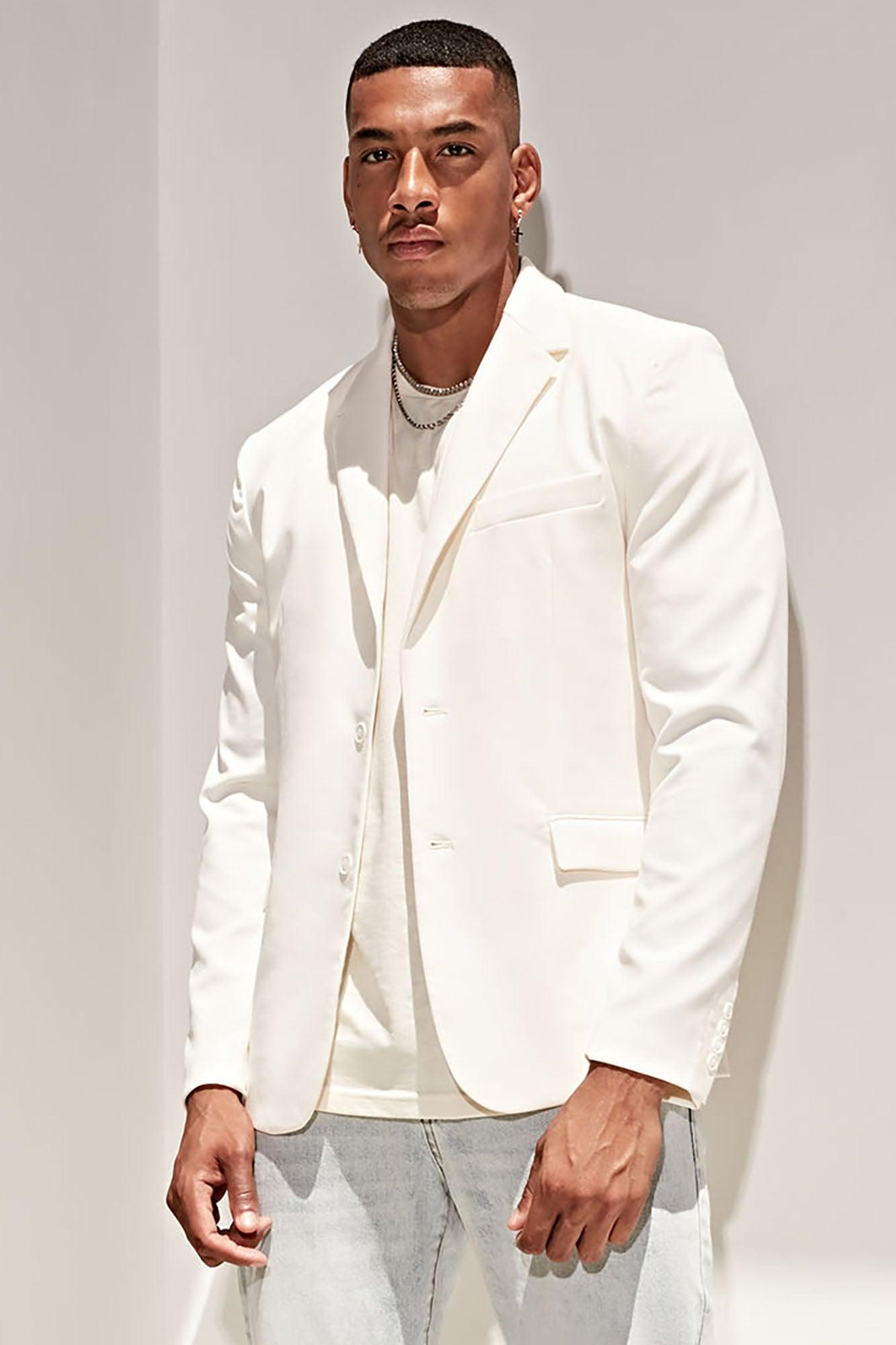 The Modern Stretch Suit Jacket - Off White Product Image