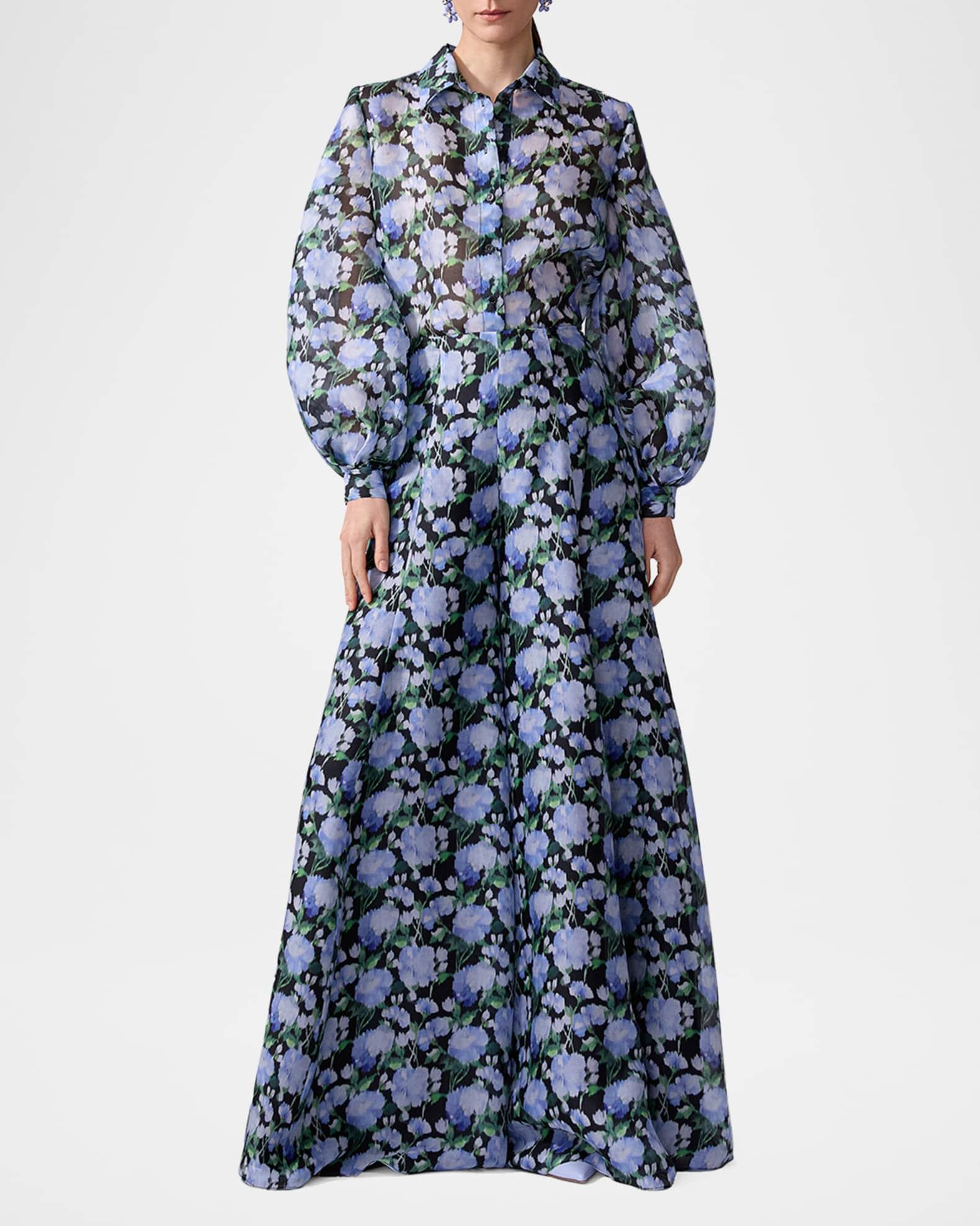 Floral Silk Palazzo Pants Product Image