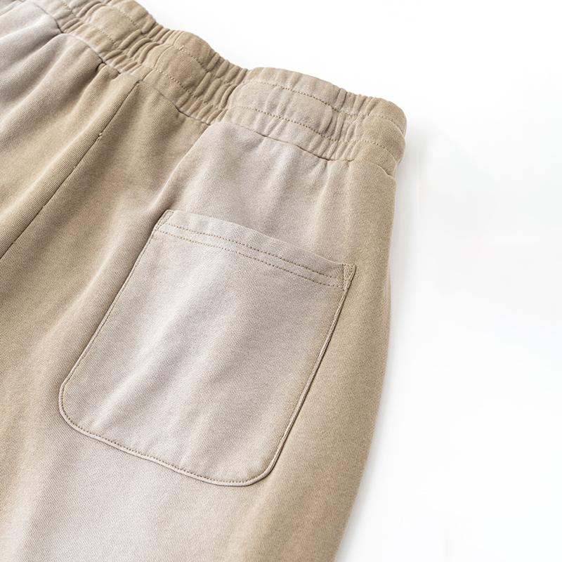 Vintage Washed Ragged-hem Wide-leg Sweatpants Product Image