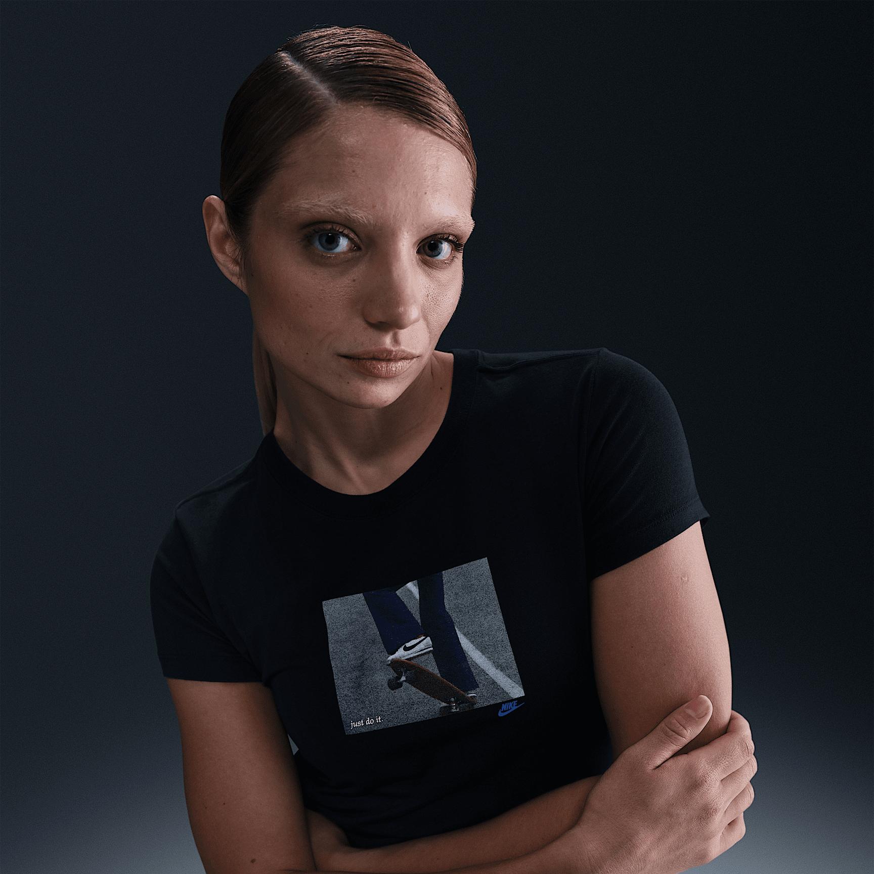 Womens Nike Sportswear Chill Knit Slim Cropped T-Shirt | HV6408-100 Product Image