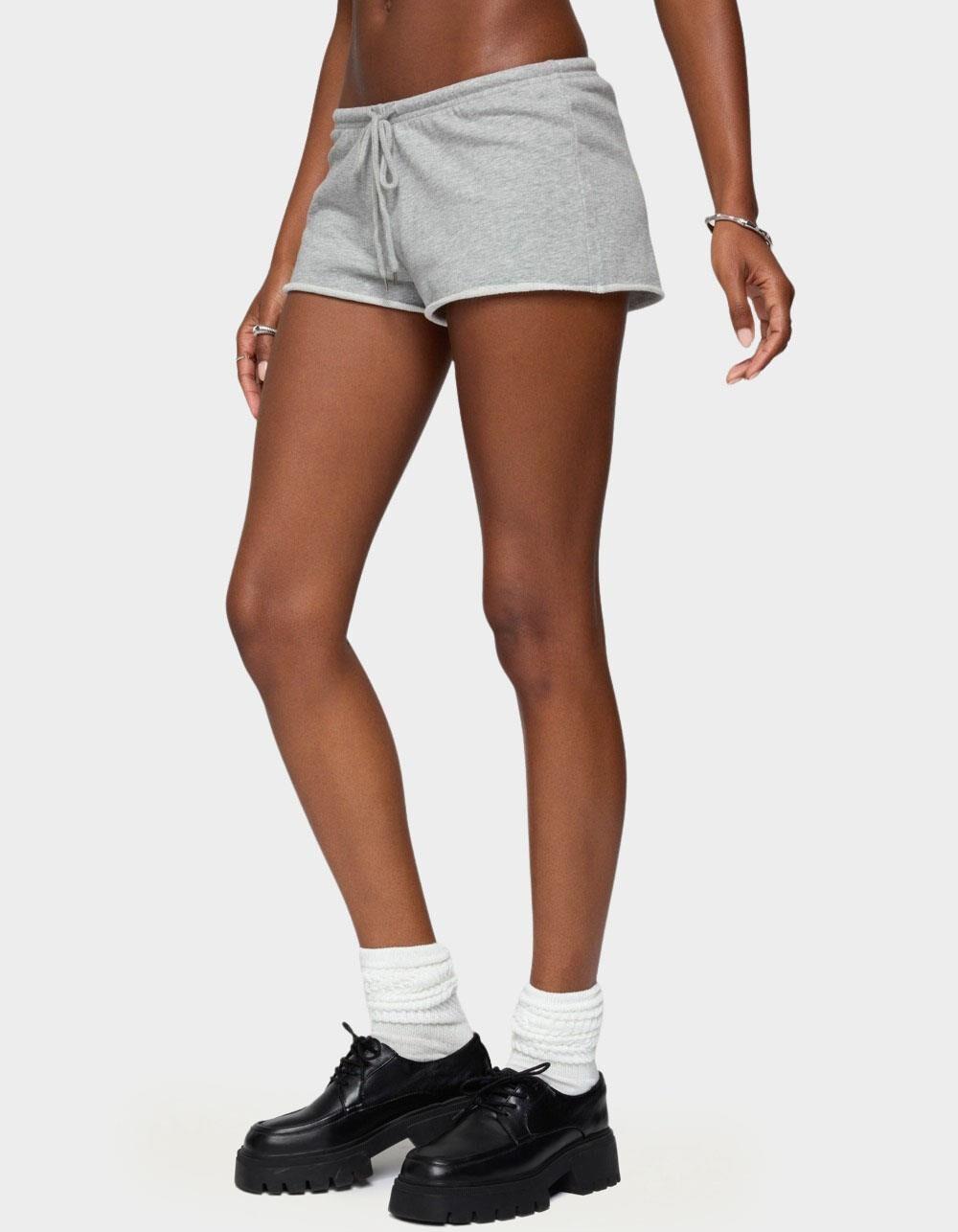 EDIKTED Leeroy French Terry Shorts - GRAY Product Image