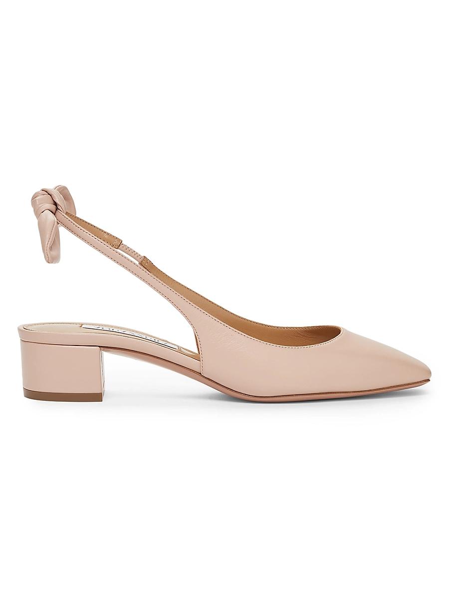 Womens Very Bow-Tie Leather Slingback Pumps Product Image