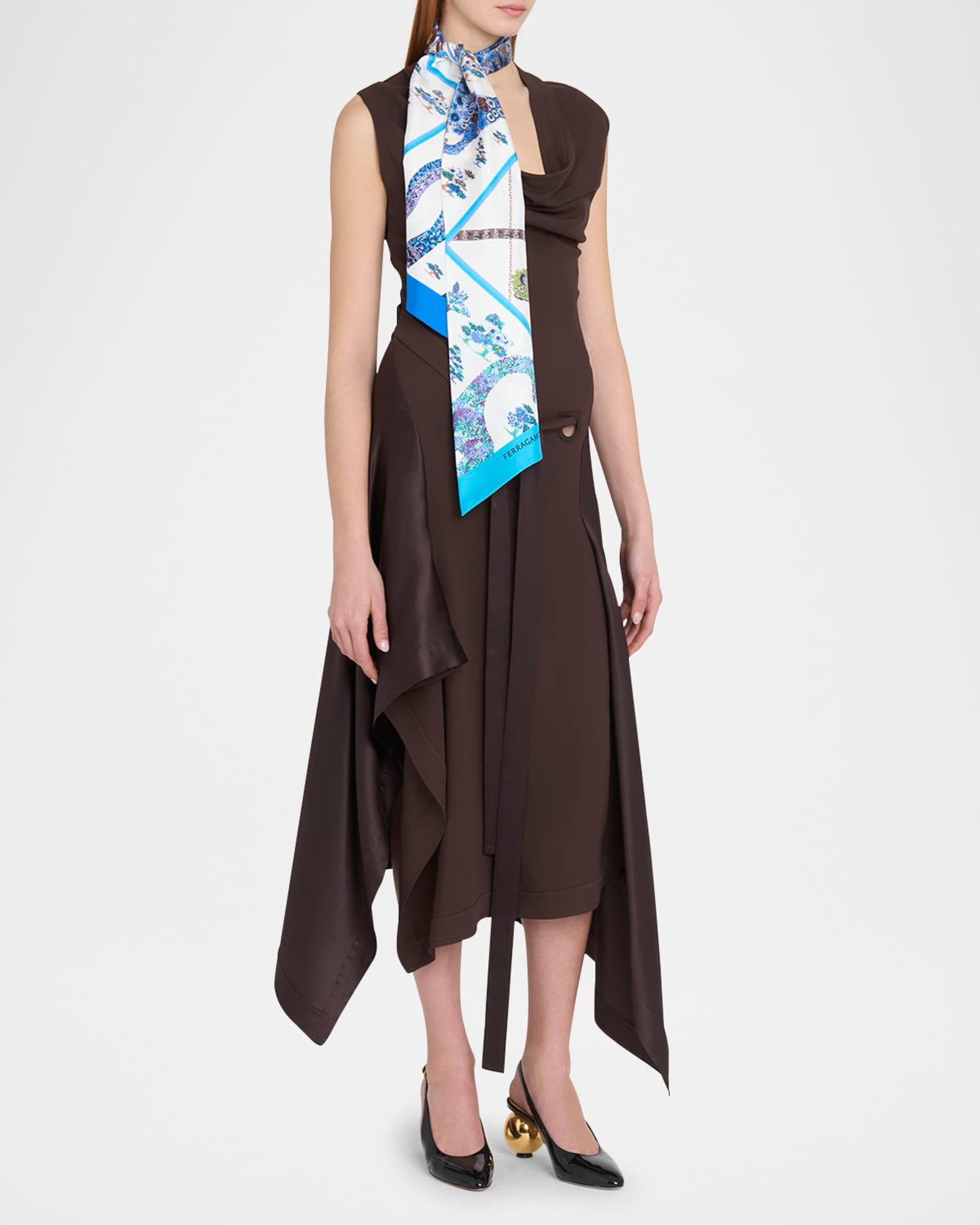 Floral Animal-Print Silk Scarf Product Image