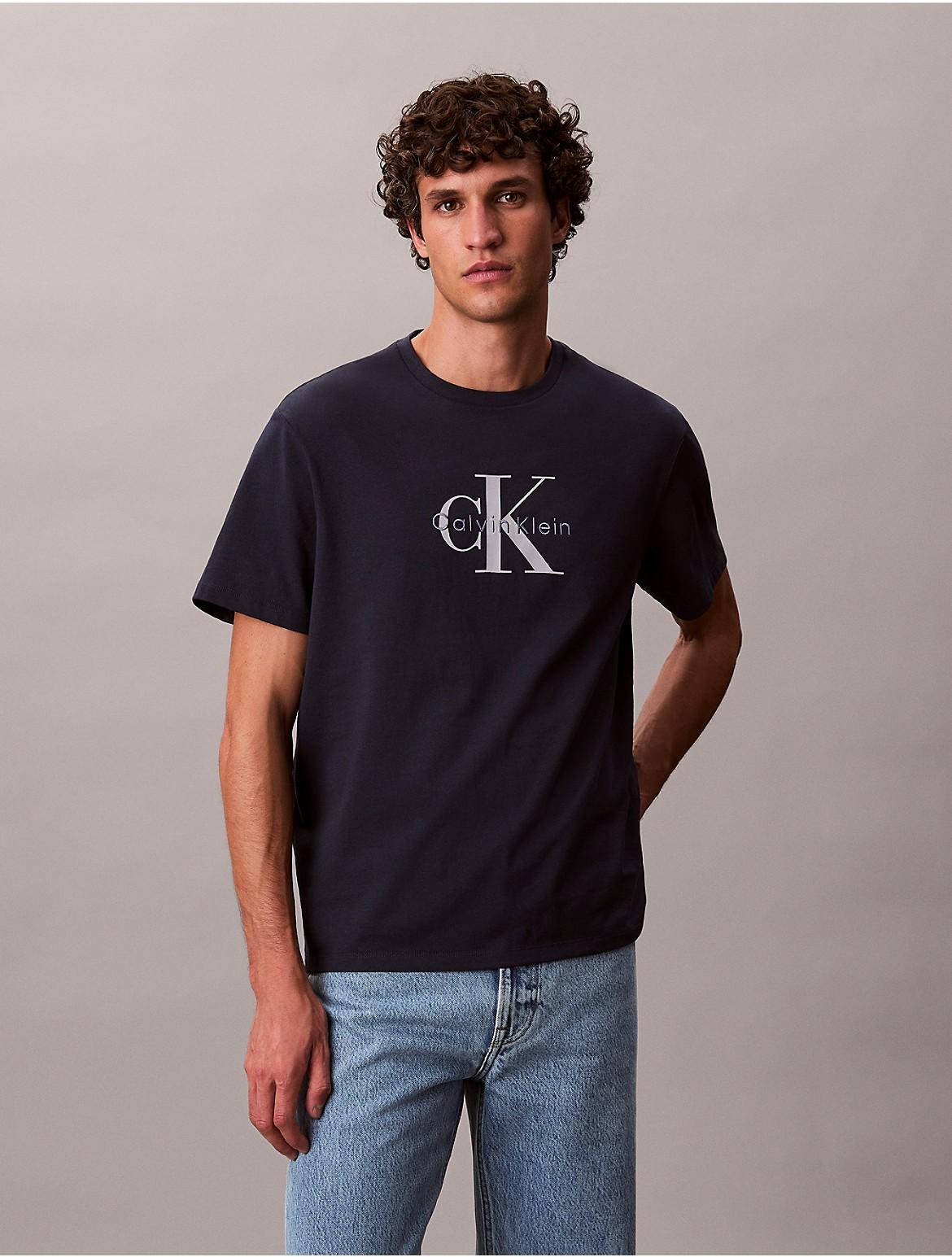 Calvin Klein Mens Monologo Tee - Navy Product Image
