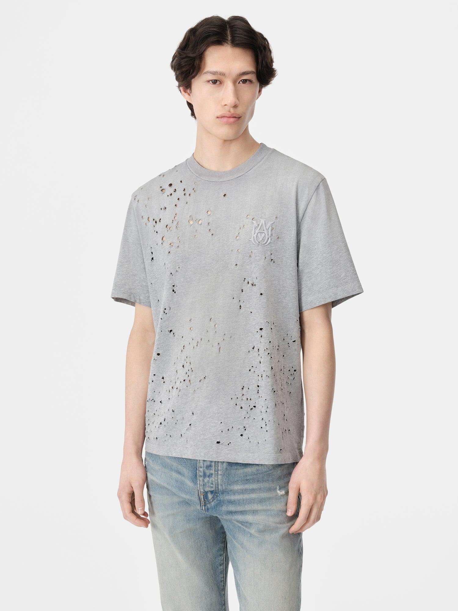 MA SHOTGUN EMBROIDERED TEE - Grey Product Image