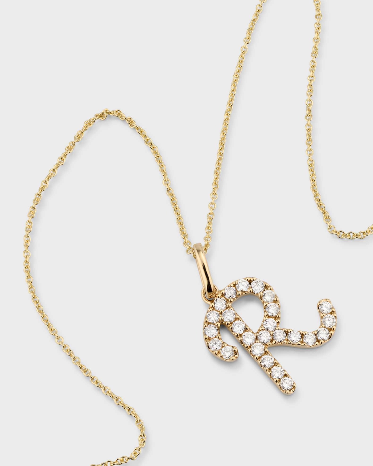 14k Diamond Pave Initial Necklace Product Image