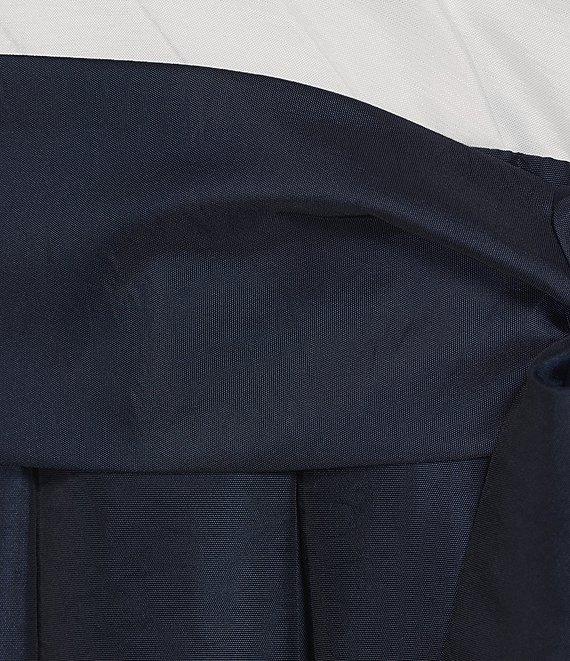 Jessica Howard 3/4 Cuff Sleeve Collared V-Neck Tie Sash Ball Gown Product Image