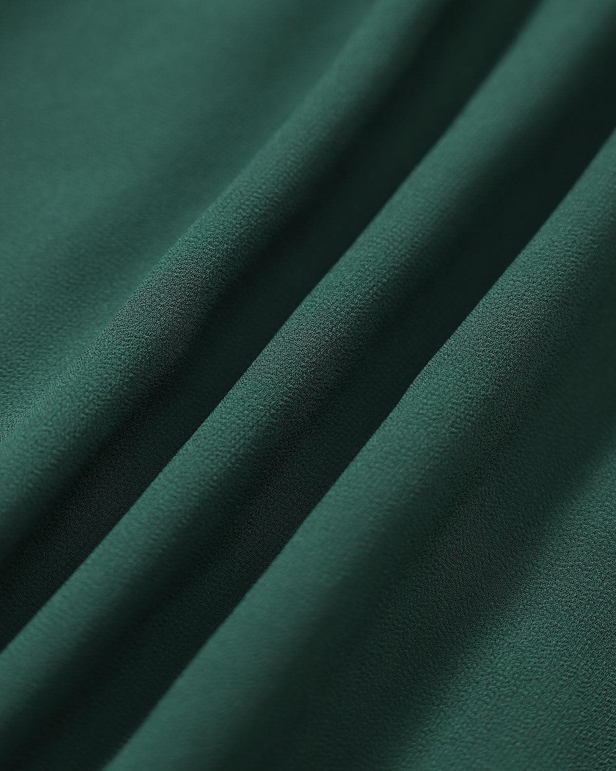 The Green Stand Collar Sheer Slit Mini Dress Product Image