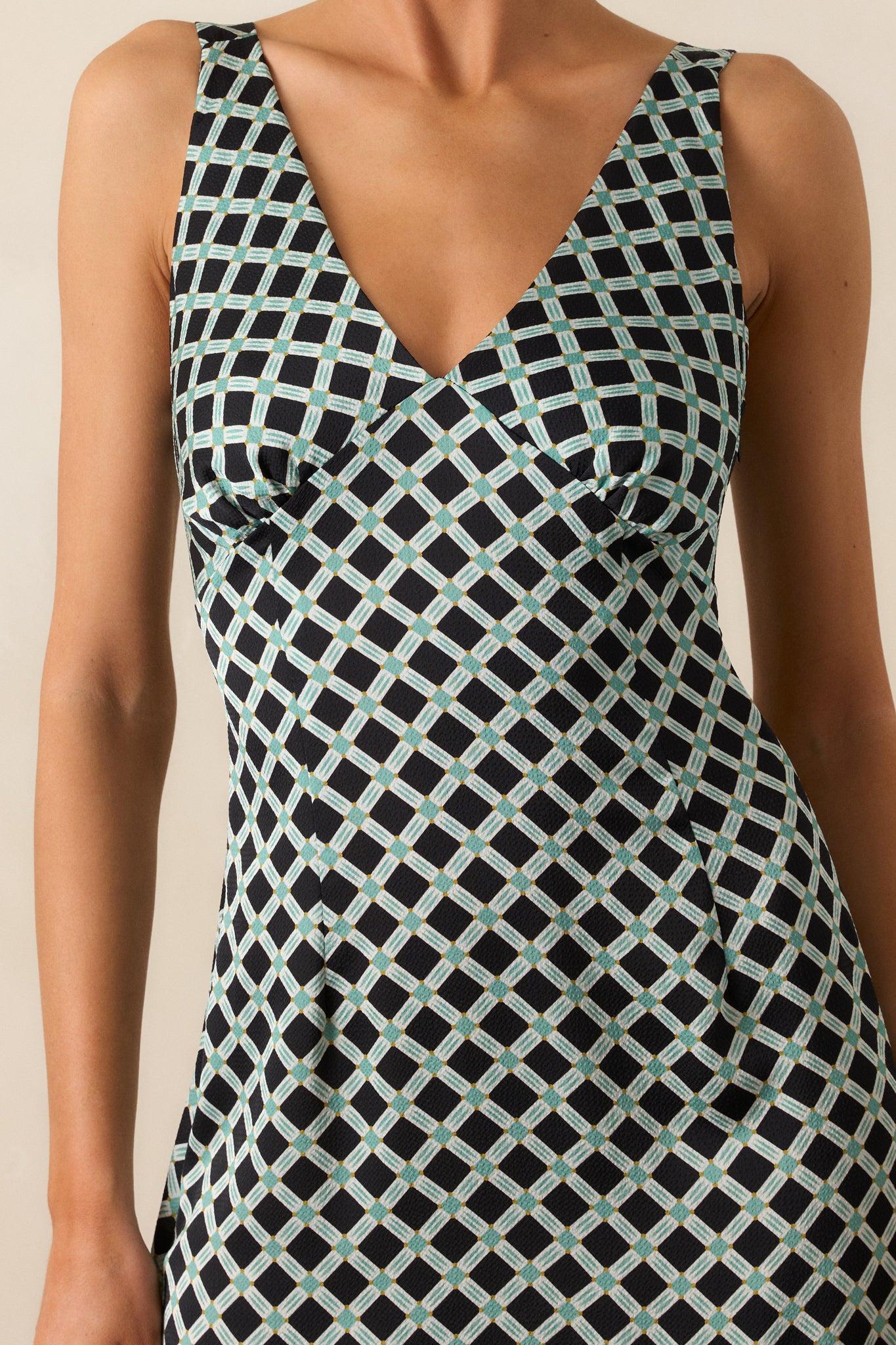 MINKPINK Nova Black Bias Slip Midi Dress Product Image