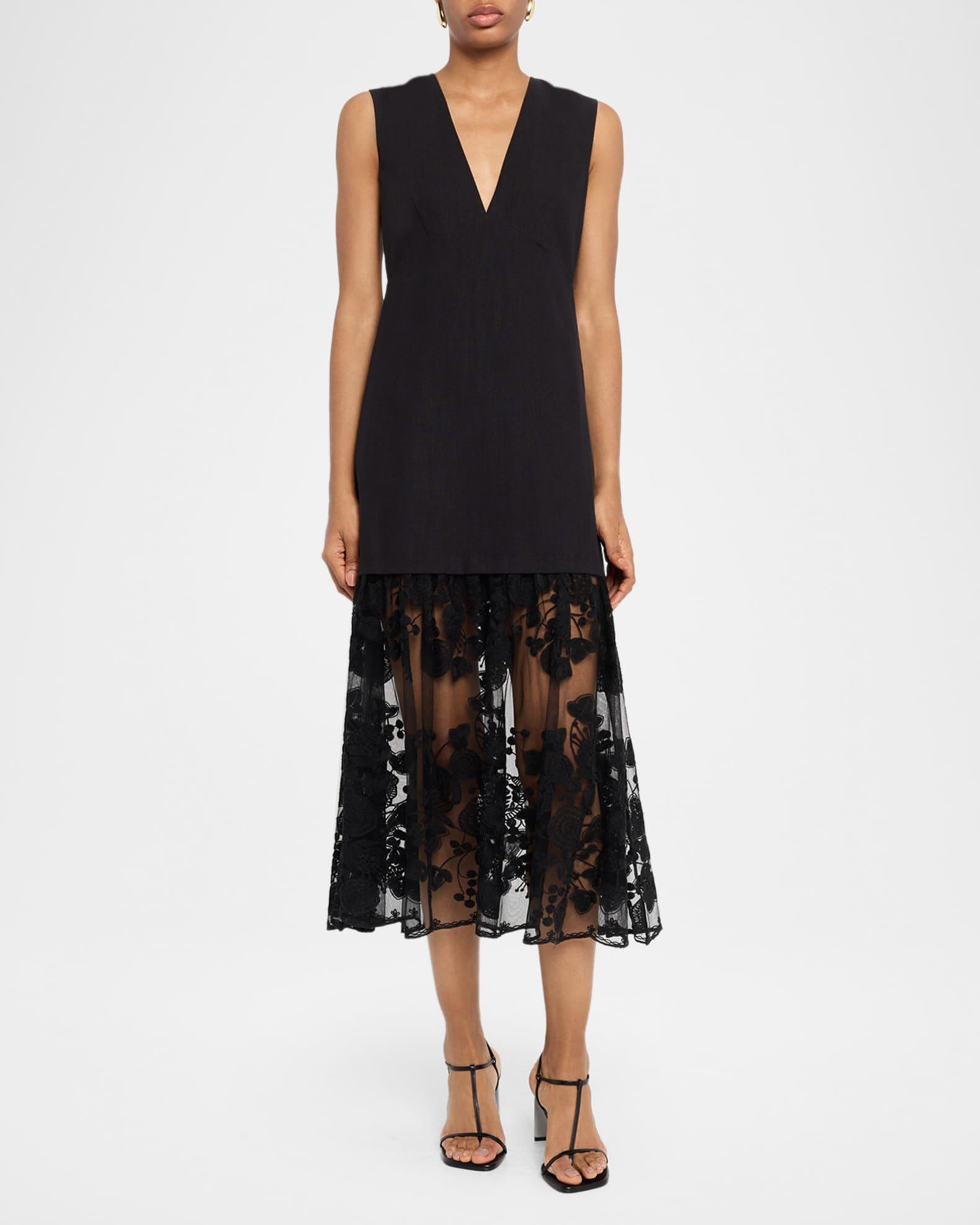 Arielle Lace V-Neck Midi Dress Product Image