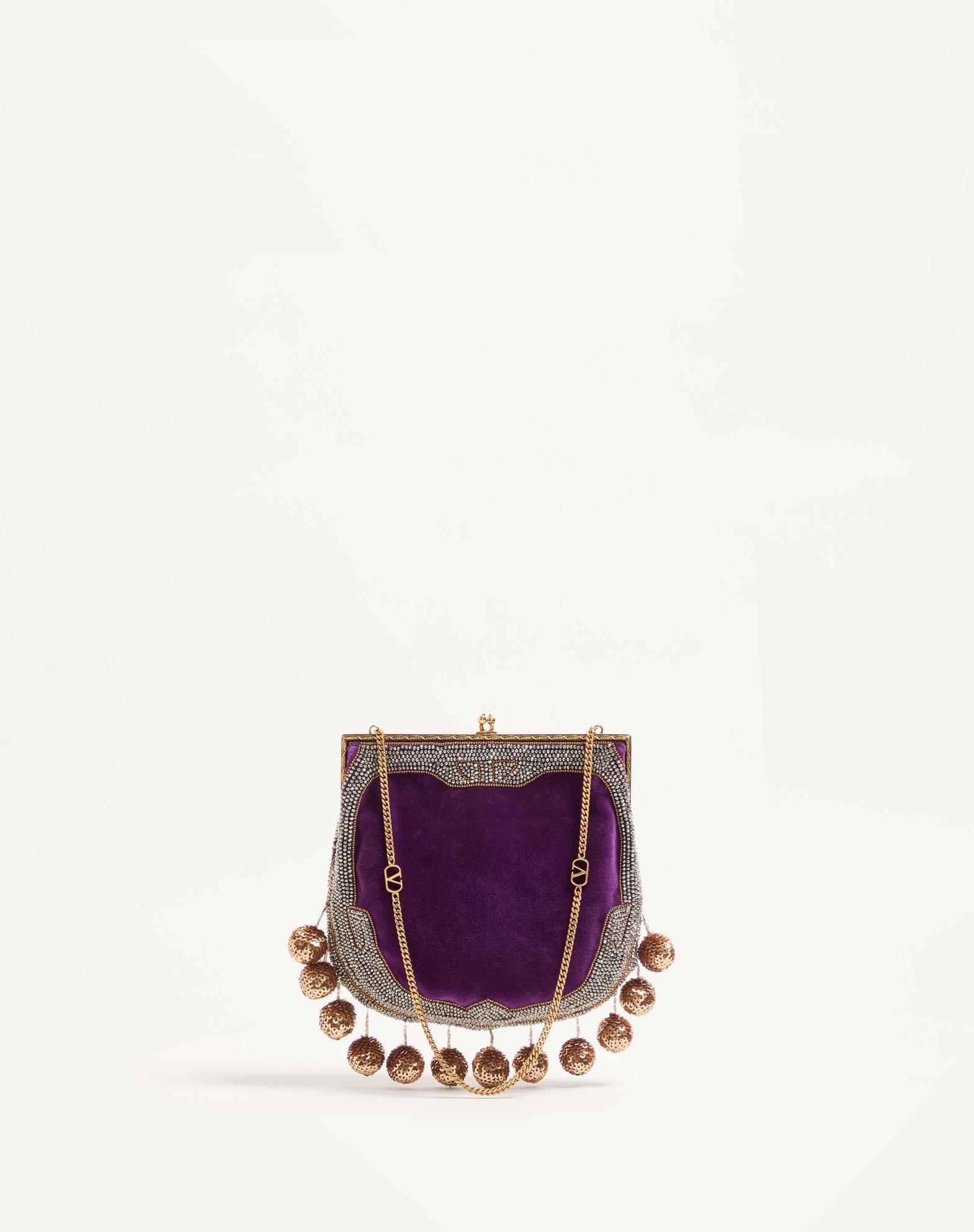 Valentino Garavani Nellcote Fairytales Velvet Clutch With Le Chien De La Maison Embroidery Product Image