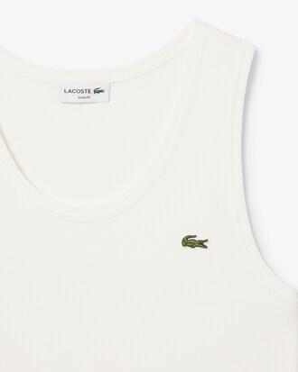 Slim Fit Ribbed Cotton Tank Top Product Image