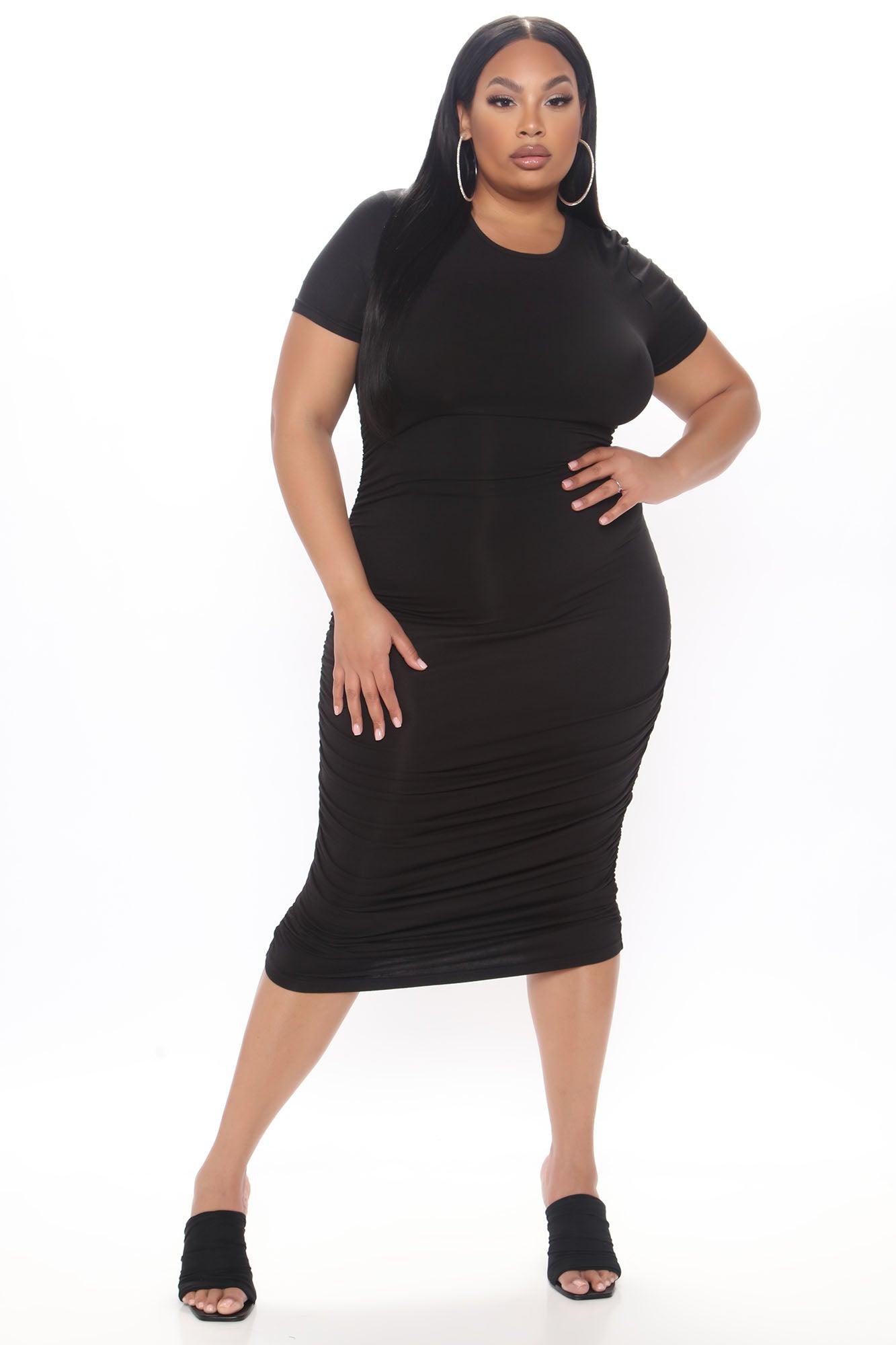 Allie Midi Dress - Black Product Image