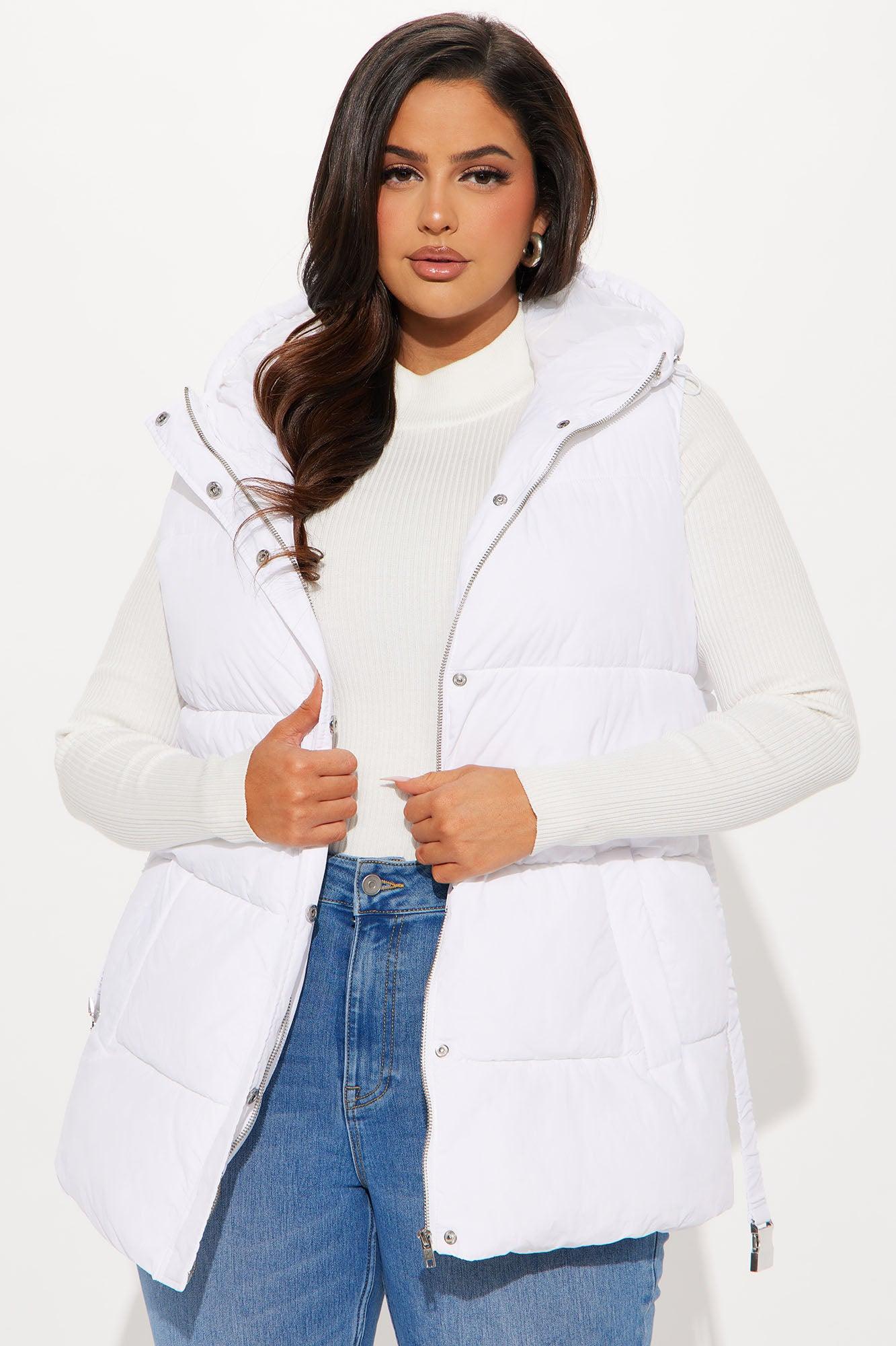 Hold You Down Puffer Vest - White Product Image