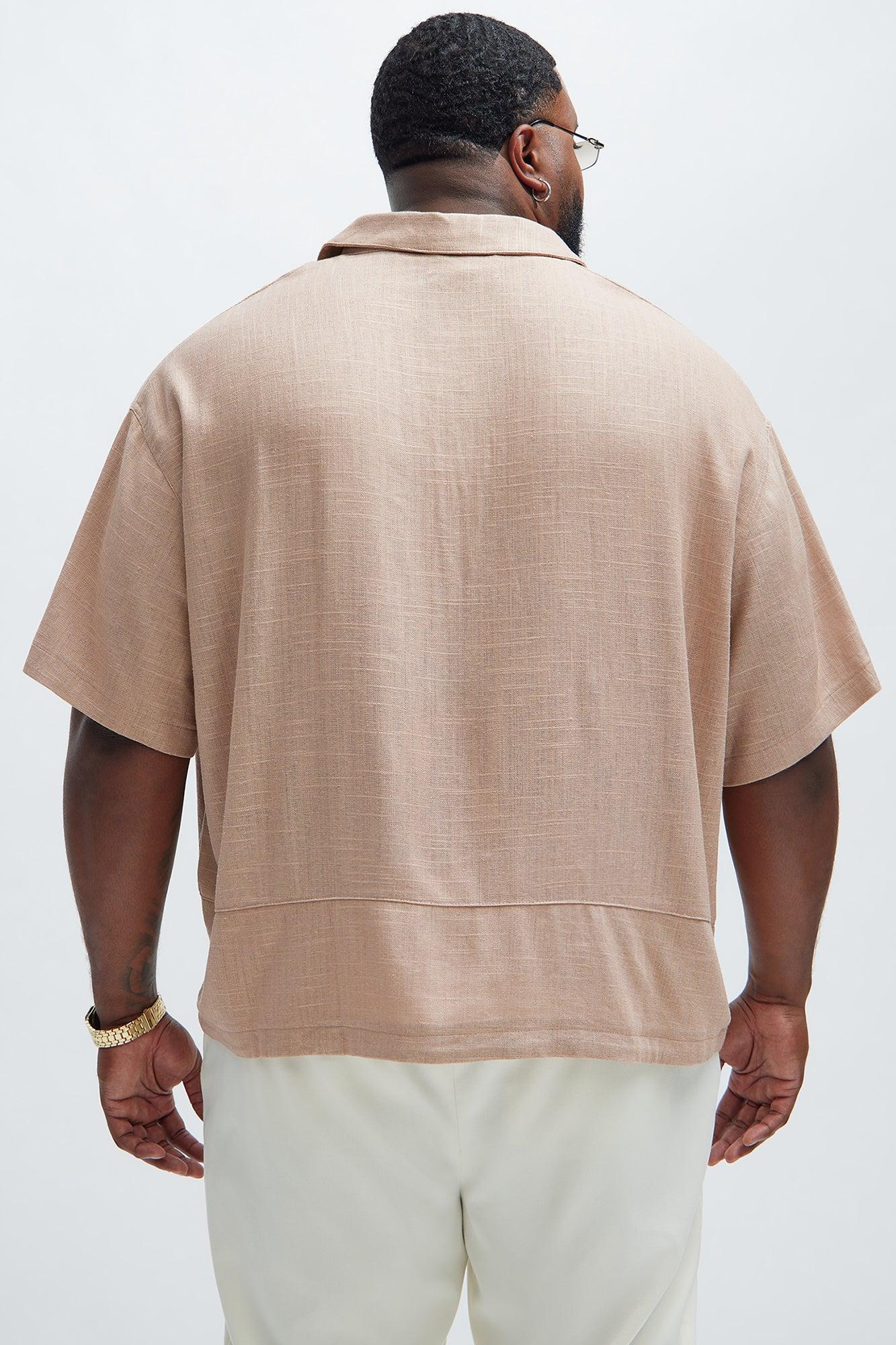 Silas Linen Shirt - Taupe Product Image