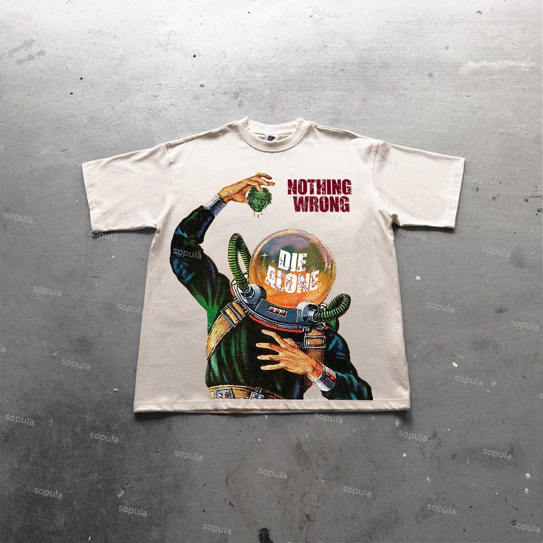 Sopula Nothing Wrong Graphic Print Cotton T-Shirt Product Image