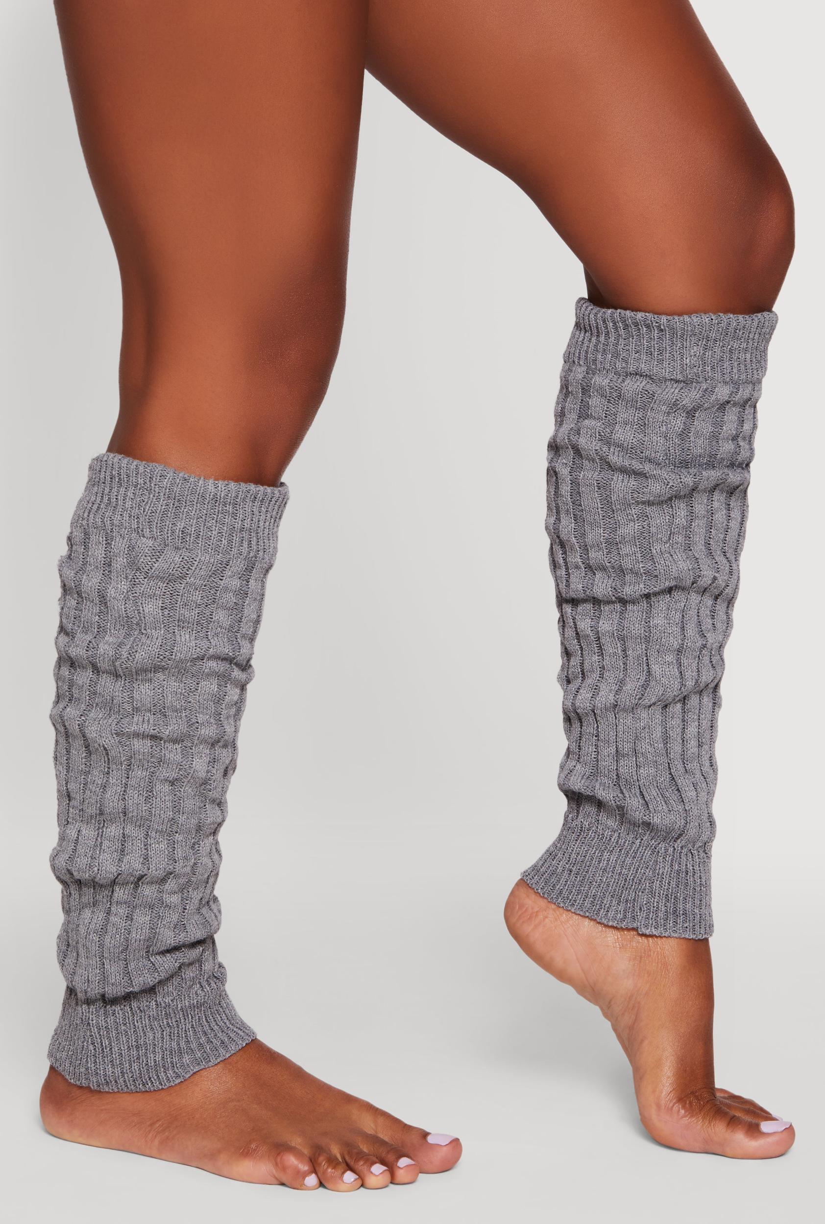 Ribbed Knit Leg Warmers Female Product Image