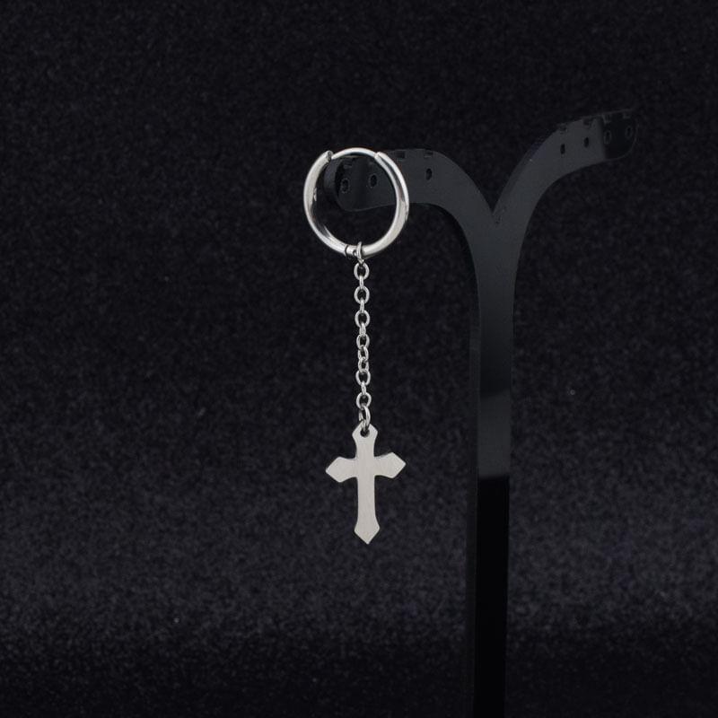 Cross Dangle Earring / Clip-On Earring Product Image