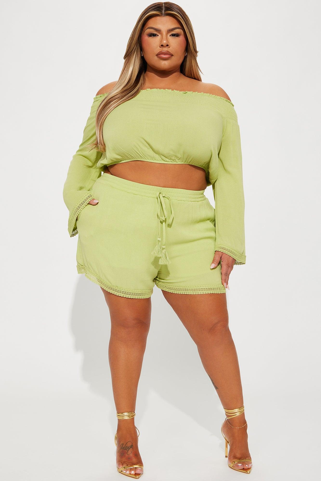 Down Time Short Set - Green Product Image