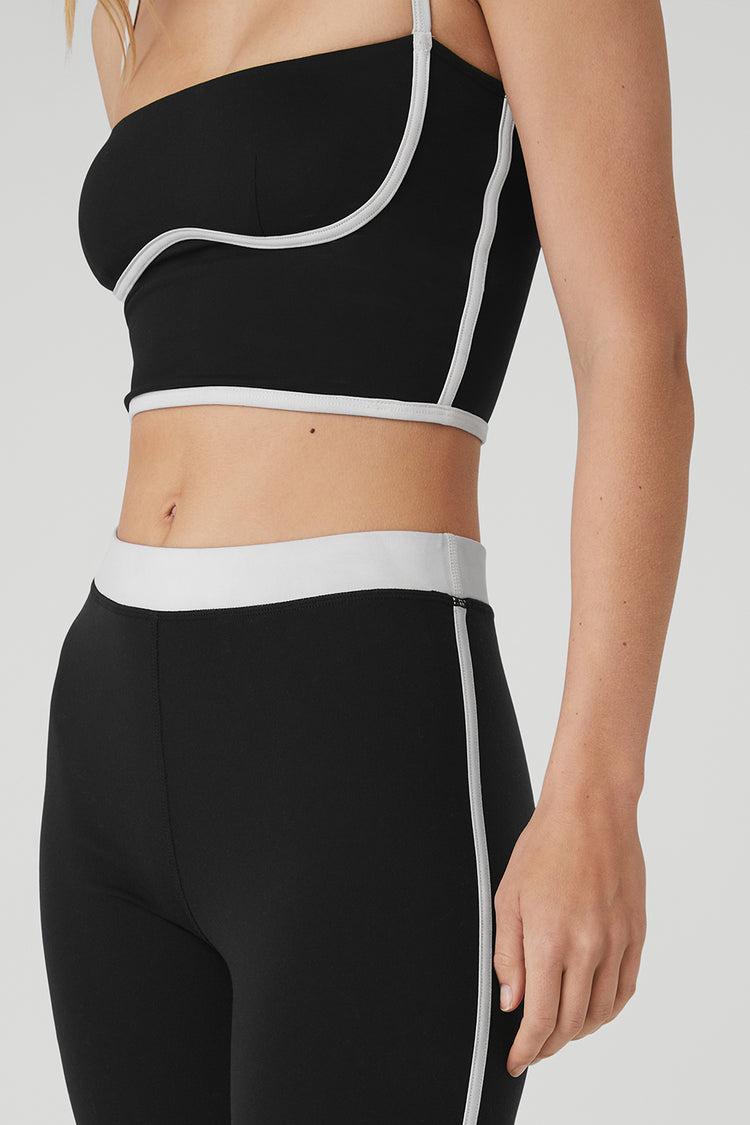 Airbrush High-Waist Streamlined Legging - Black/White Product Image