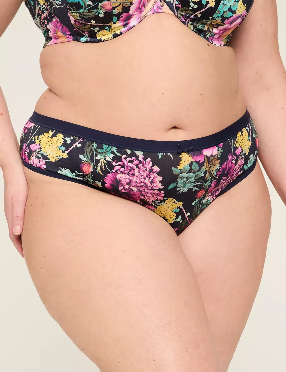 No-Show High Waist Thong With Lace Trim Product Image