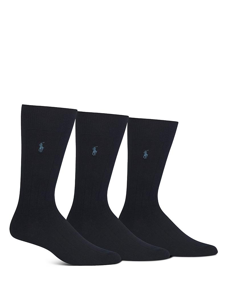 Polo Ralph Lauren Solid Ribbed Dress Socks, Pack of 3 Product Image