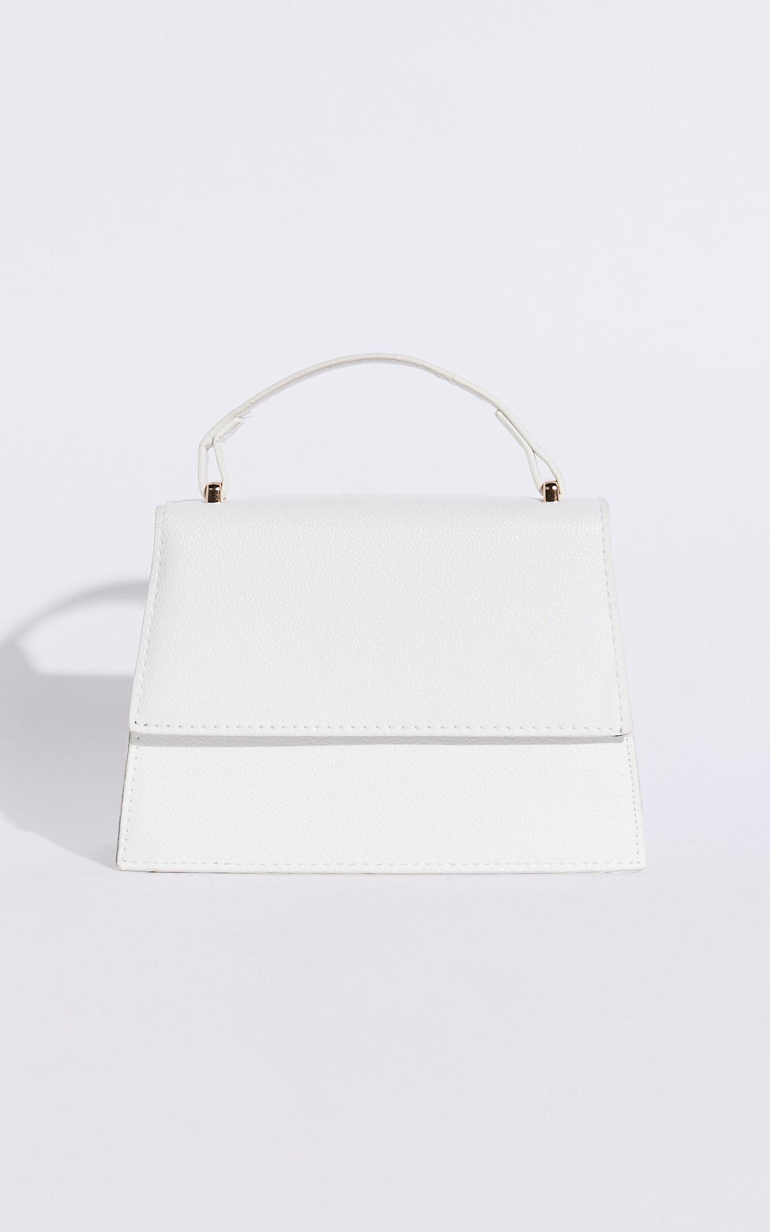 Rhianna Bag - Top Handle Crossbody Bag in White Product Image