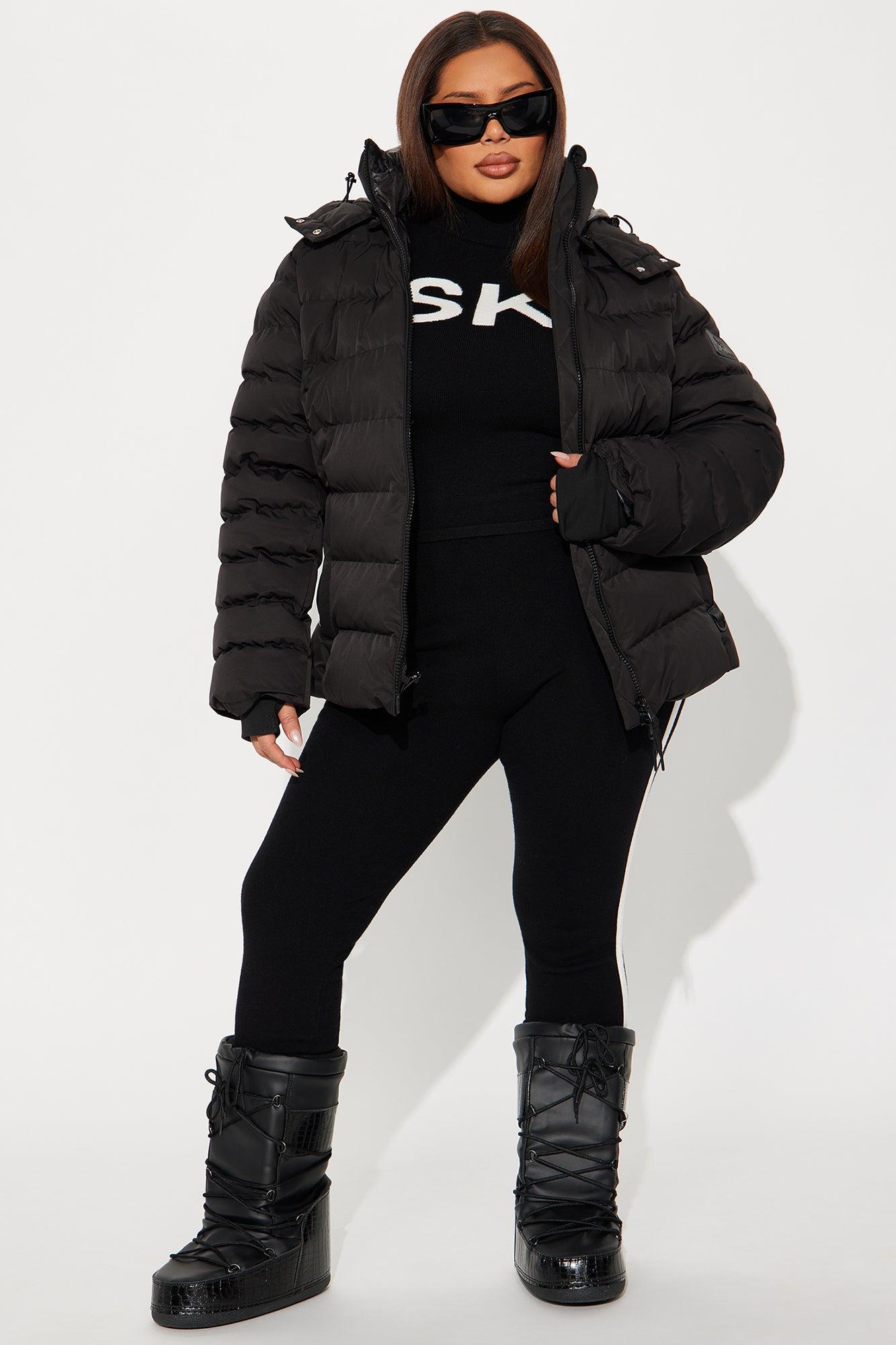 Grab My Skis Puffer Jacket - Black Product Image