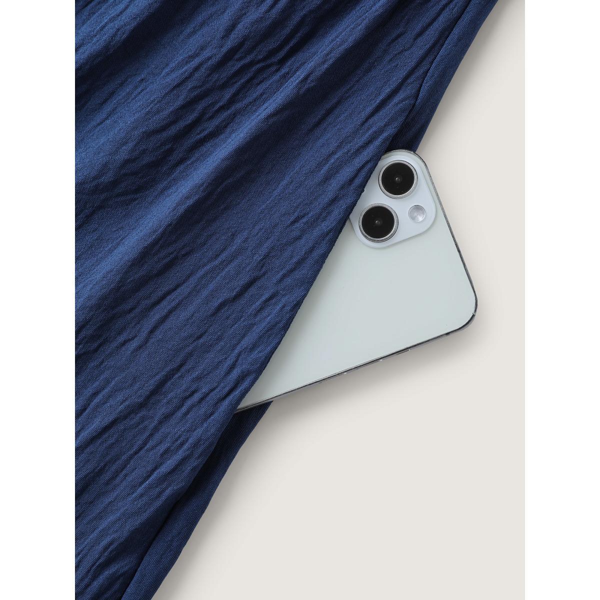 Plus Size Floral Cut-Out Embroidery Tiered Maxi Dress Indigo Women Boho Gathered V-neck Elbow-length sleeve Curvy BloomChic 12/L Product Image