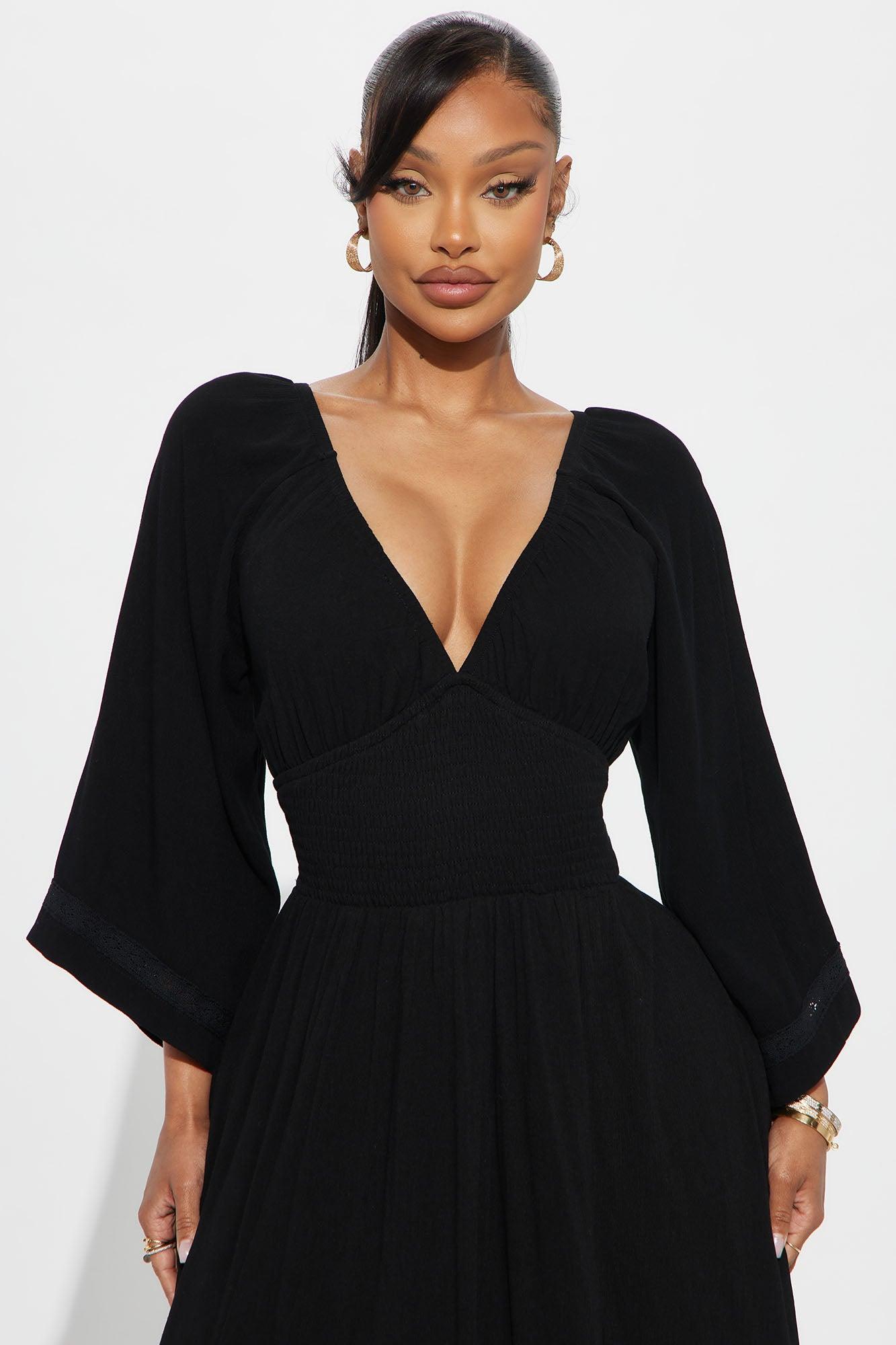Sharon Flowy Maxi Dress - Black Product Image