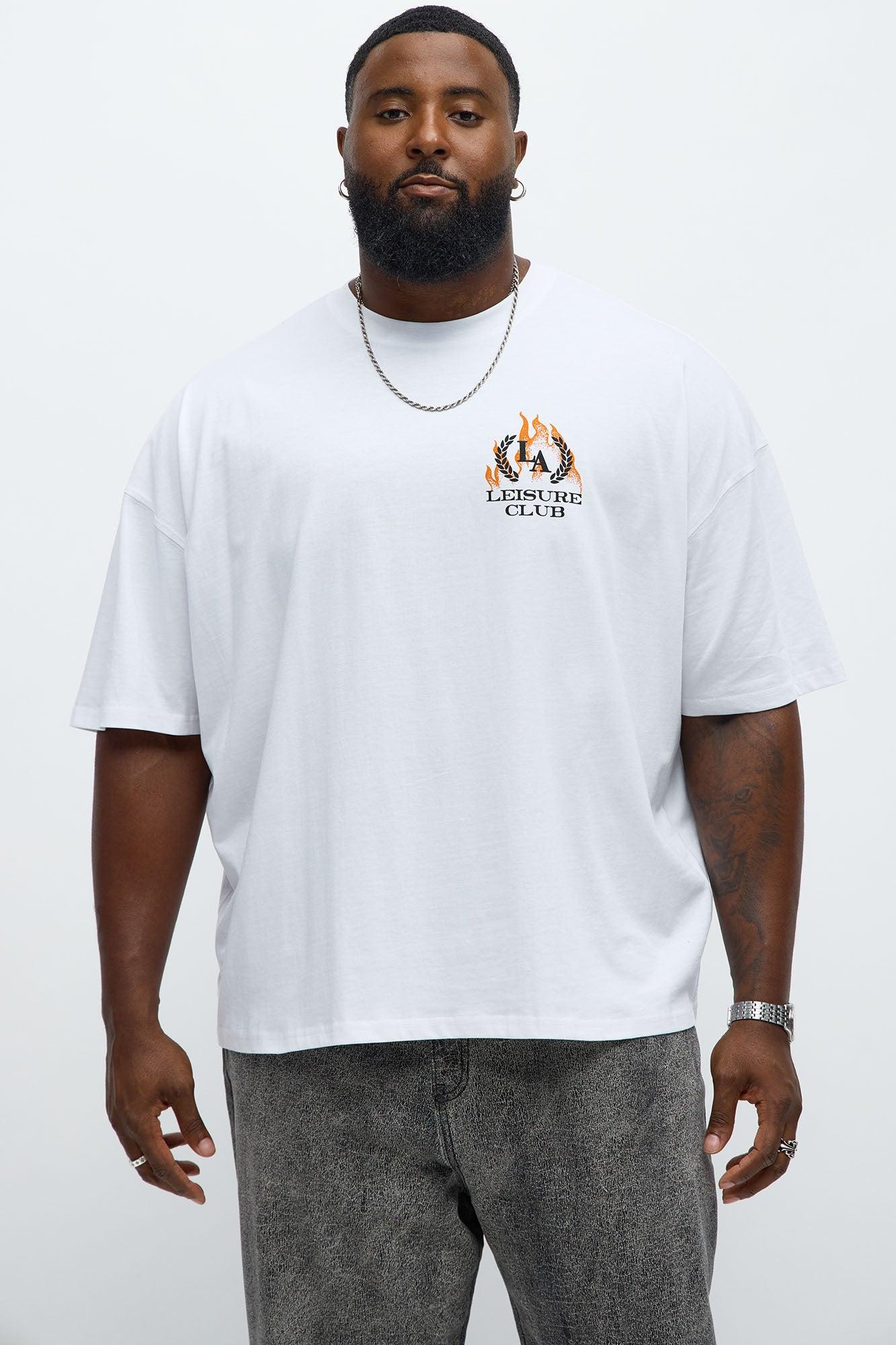 LA Leisure Club Oversized Short Sleeve Tee - White Male Product Image