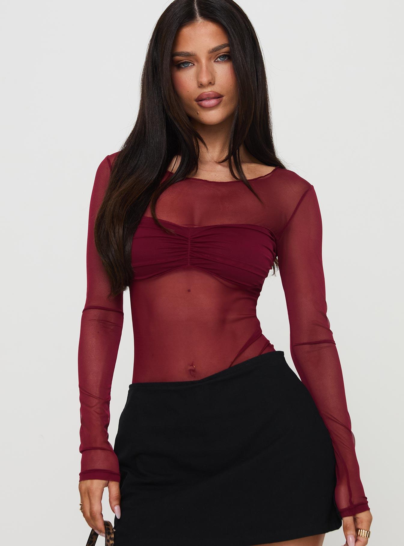 Duet Bodysuit Burgundy Product Image