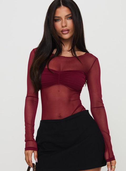 Duet Bodysuit Burgundy Product Image